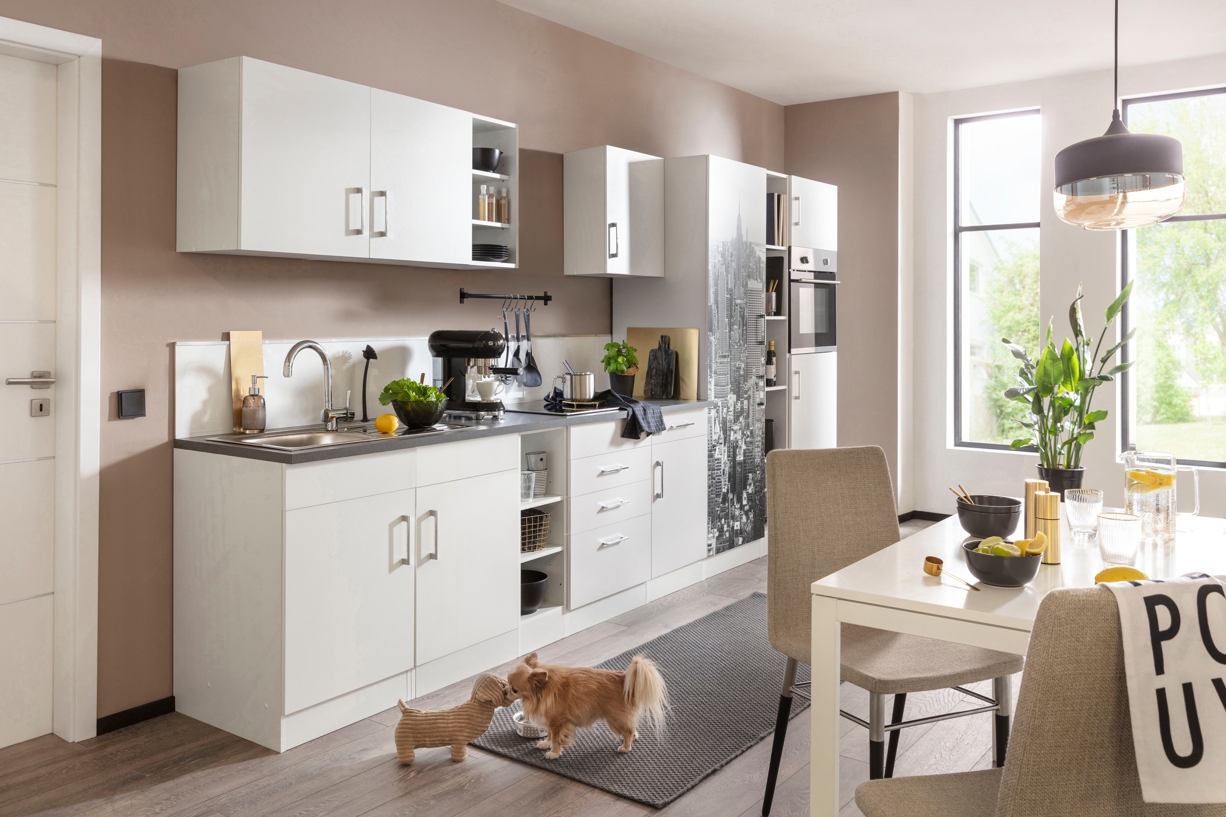 KOCHSTATION Küchenzeile "KS-Paris – Küchen mit einzigartigen Fotomotiven au günstig online kaufen