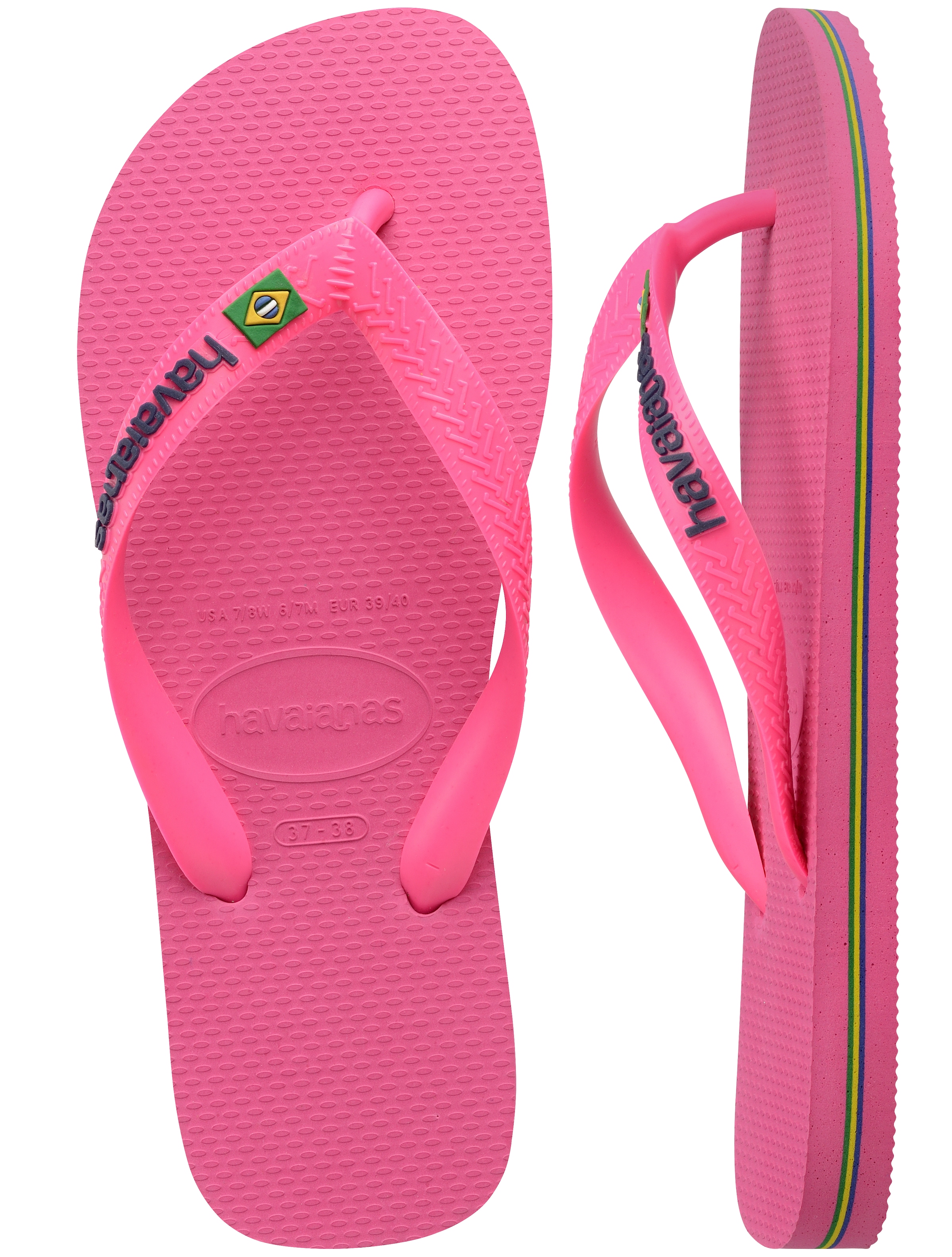 Havaianas Zehentrenner »BRASIL LOGO NEON«, Sommerschuh, Schlappen, Poolsildes mit Brasil Detail