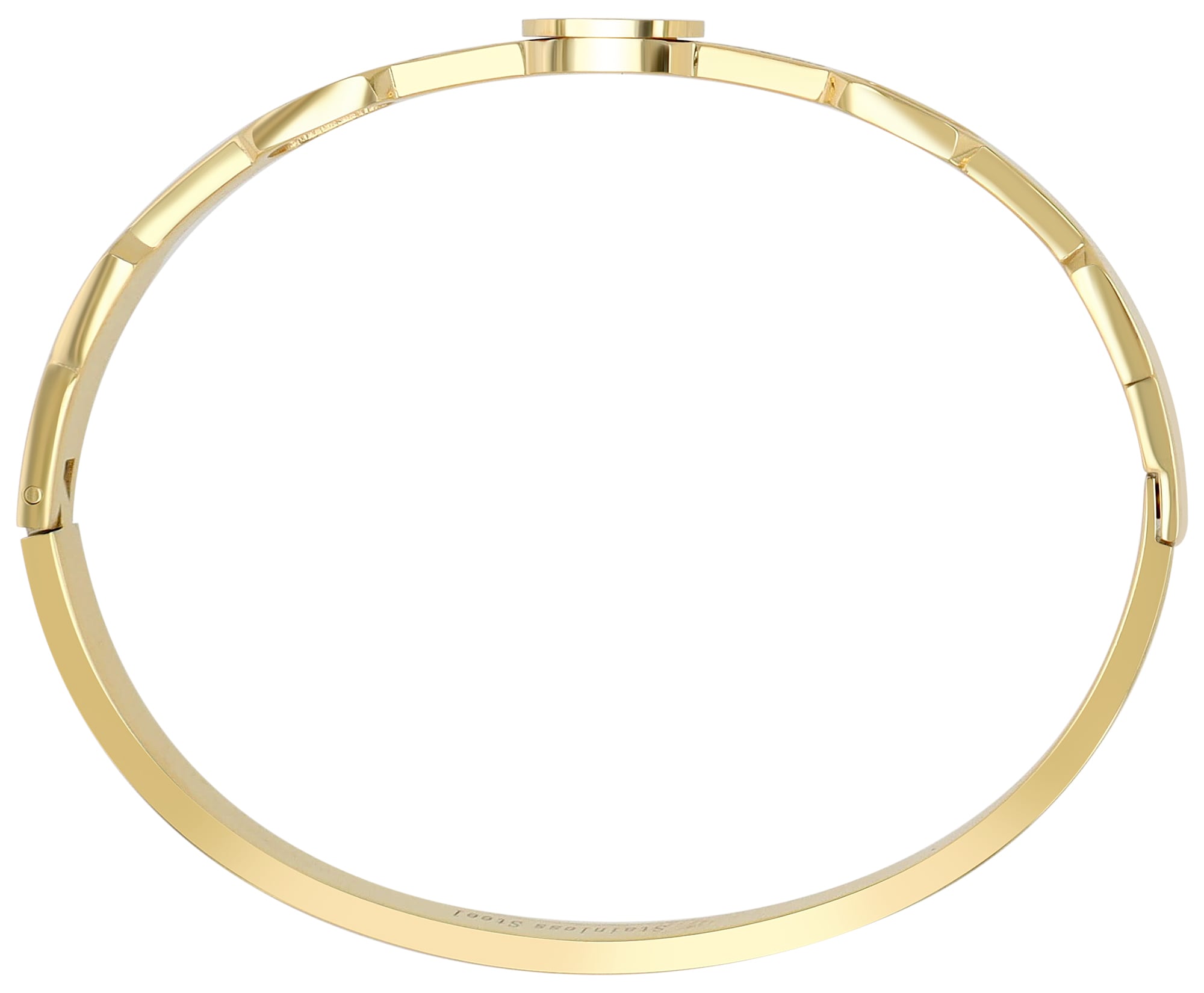 ADELIA ́S Damen Armreif "Damen Armband – Armreif aus Edelstahl mit Perlmutt Ø 6,0 cm cm", 6cm, Edelstahlgold, Edelstahl, Armbänder, Perfekt als