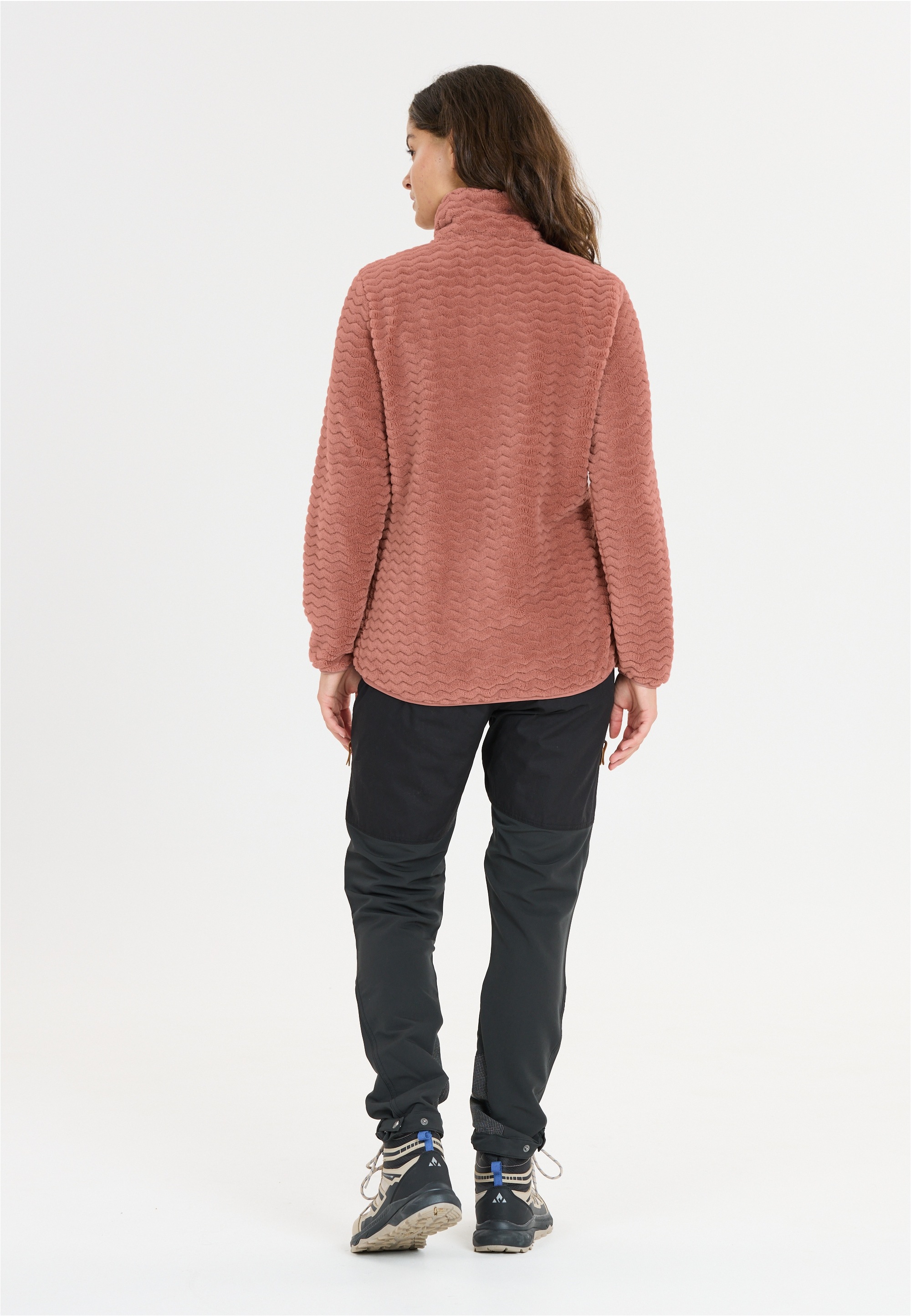 Fleecejacke WHISTLER "Matra", Damen, Gr. 38, rot (braun), 100% Polyester, unifarben, kurz, hoch geschlossener Ausschnitt, Jacken Fleecejacke, mit stilvollem Muster und kuscheligem Tragegefühl 3