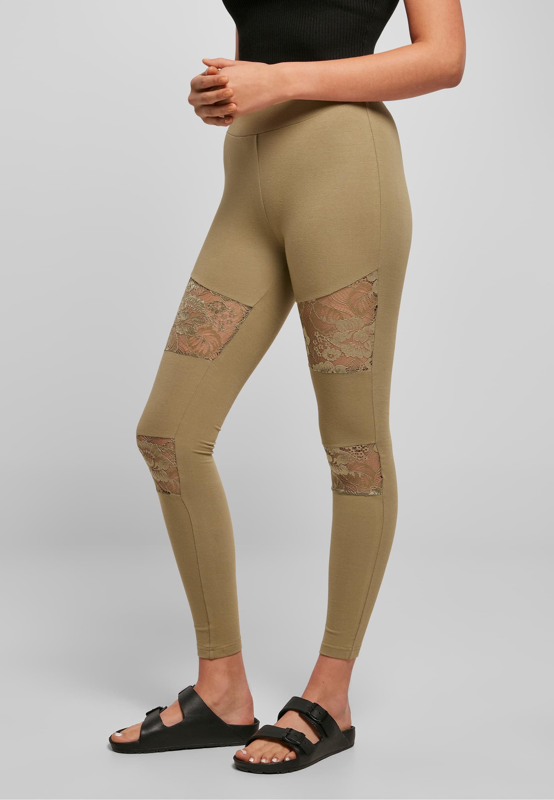 URBAN CLASSICS Leggings »Urban Classics Damen Ladies Laces Inset Leggings«, (1 tlg.)