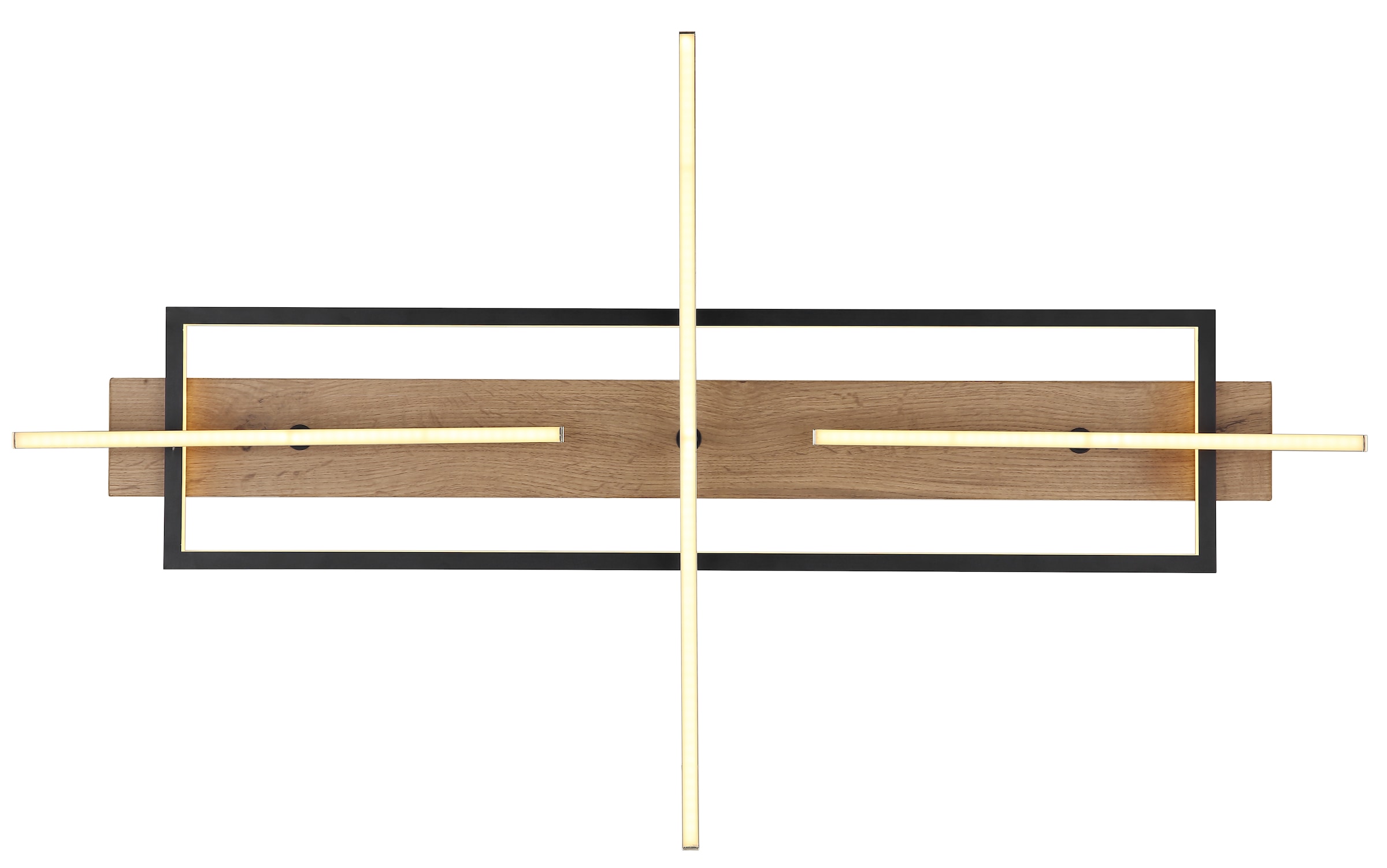 GLOBO LIGHTING LED Deckenleuchte »BEATRIX«, Leuchtmittel LED-Modul | LED fest integriert, Deckenlampe/Wohnzimmer/Schlafzimmer/modern/Holz