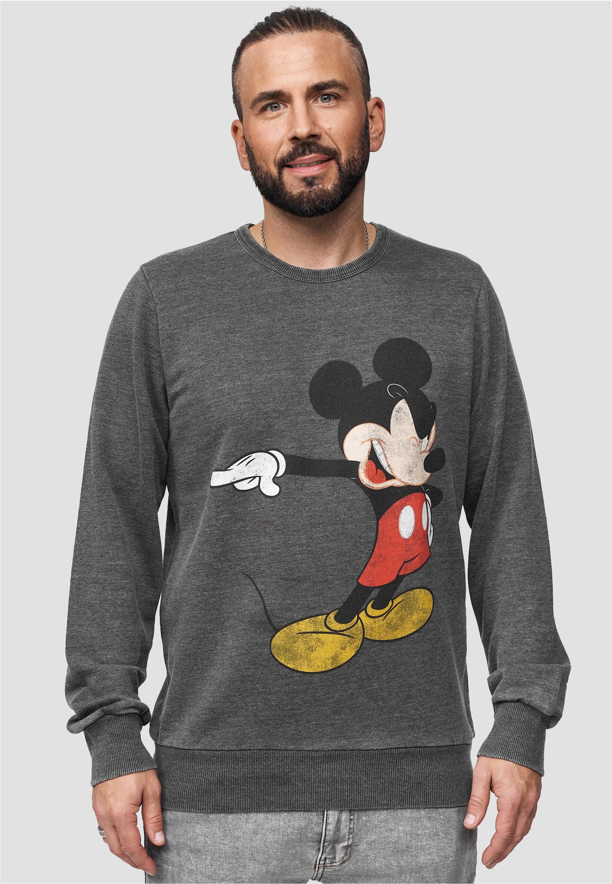 Recovered Sweatshirt "Disney Pointing Mickey", im zeitlosen Design günstig online kaufen