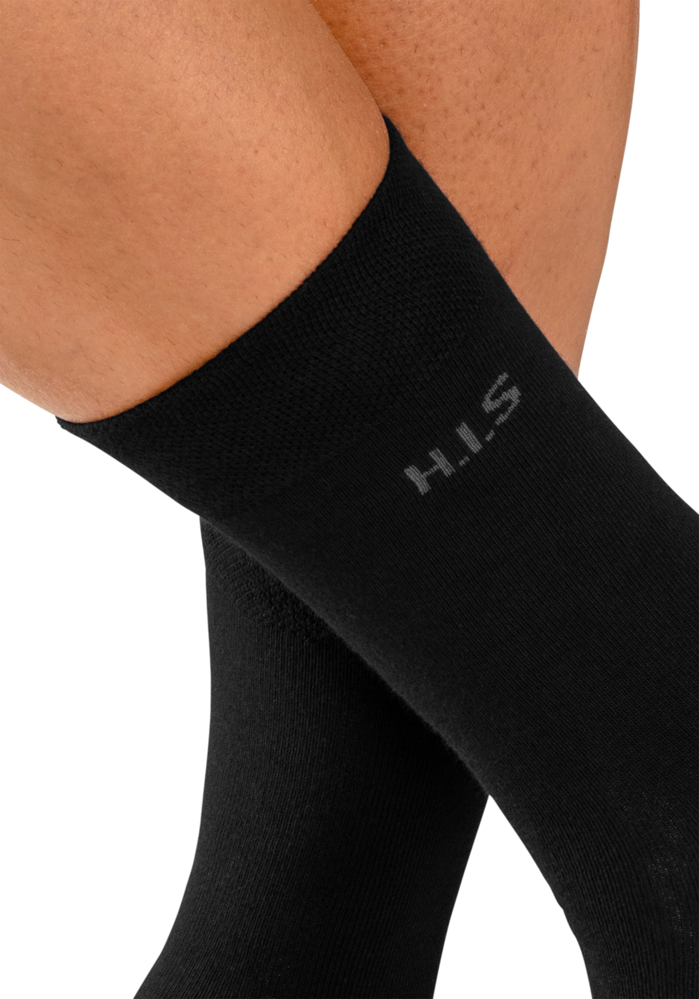 H.I.S Socken (4 druckfreiem Bündchen mit Paar)