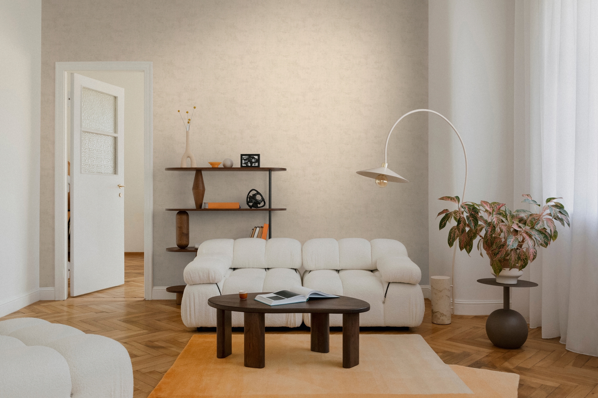 A.S. Création Vliestapete »Schlichte Tapete in feiner Leinenstruktur« matt strukturiert Zarte Struktur für eine ruhige, wohnliche Atmosphäre