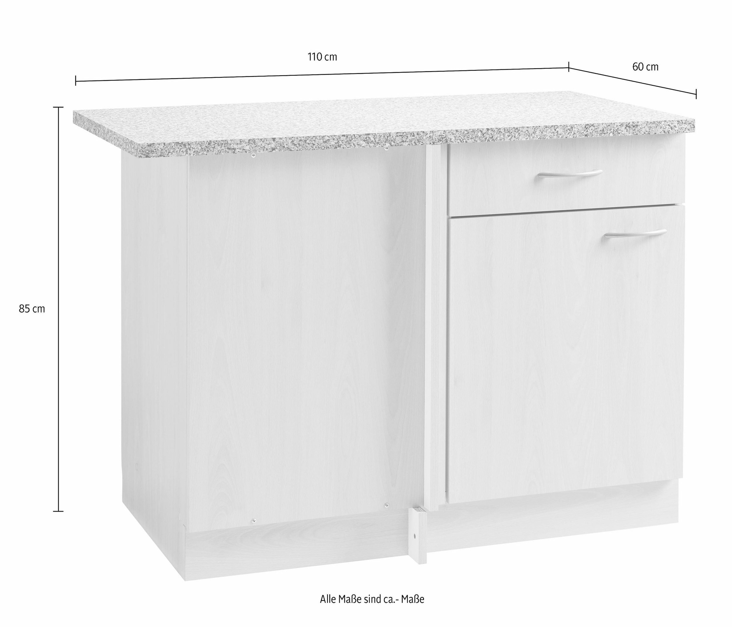 cm Küchen breit BAUR | »Kiel«, wiho 110 Eckunterschrank