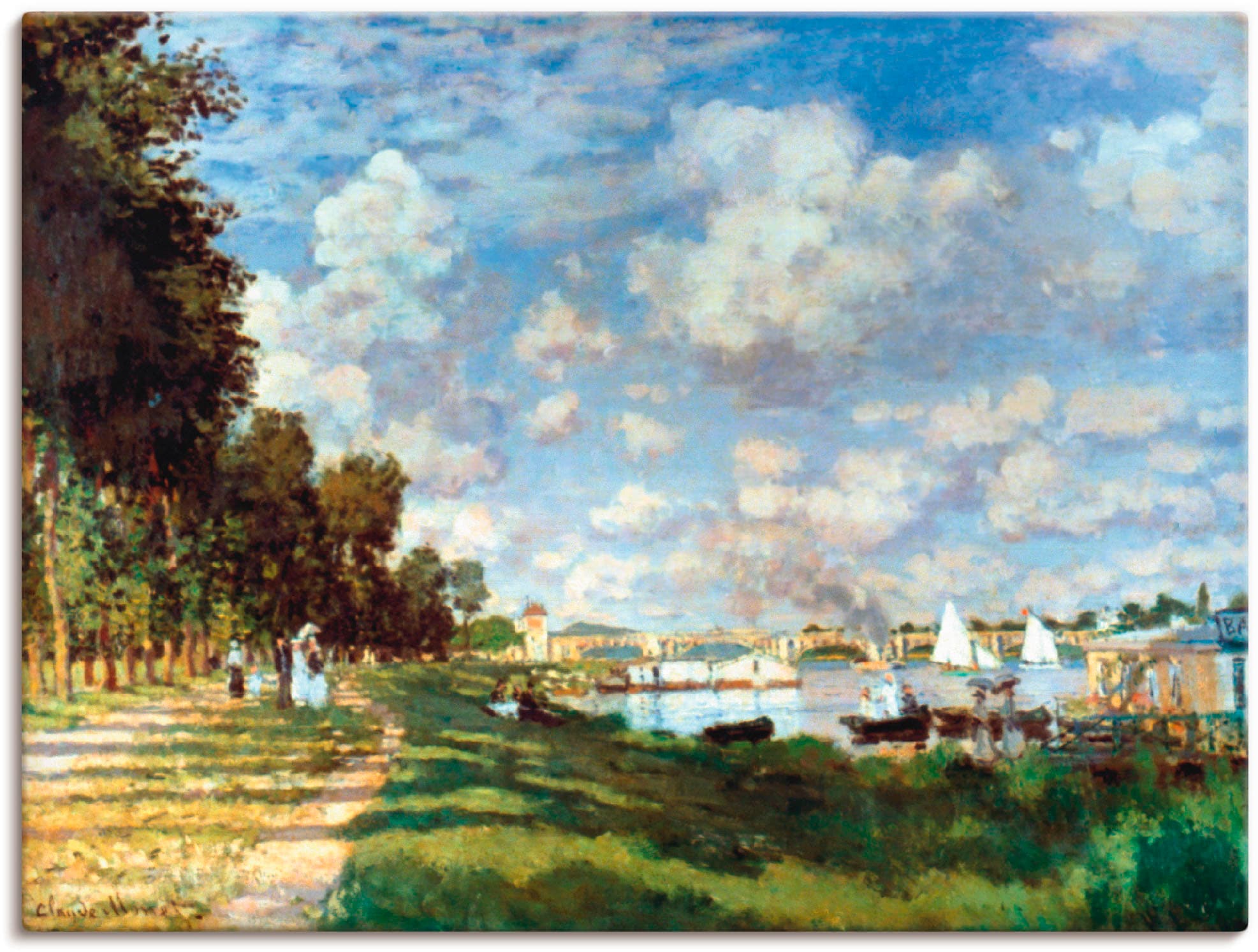 Artland Leinwandbild "Das Becken bei Argenteuil, 1875" Gewässer 1 Stk. tlg. auf Holzrahmen gespannt
