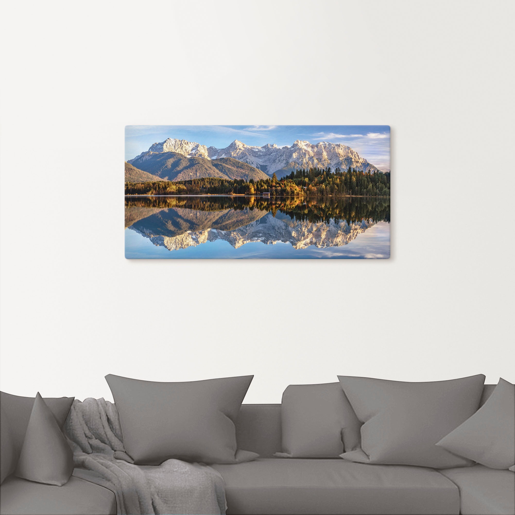 Artland Leinwandbild "Karwendelblick am Barmsee" Berge & Alpenbilder 1 Stk. günstig online kaufen