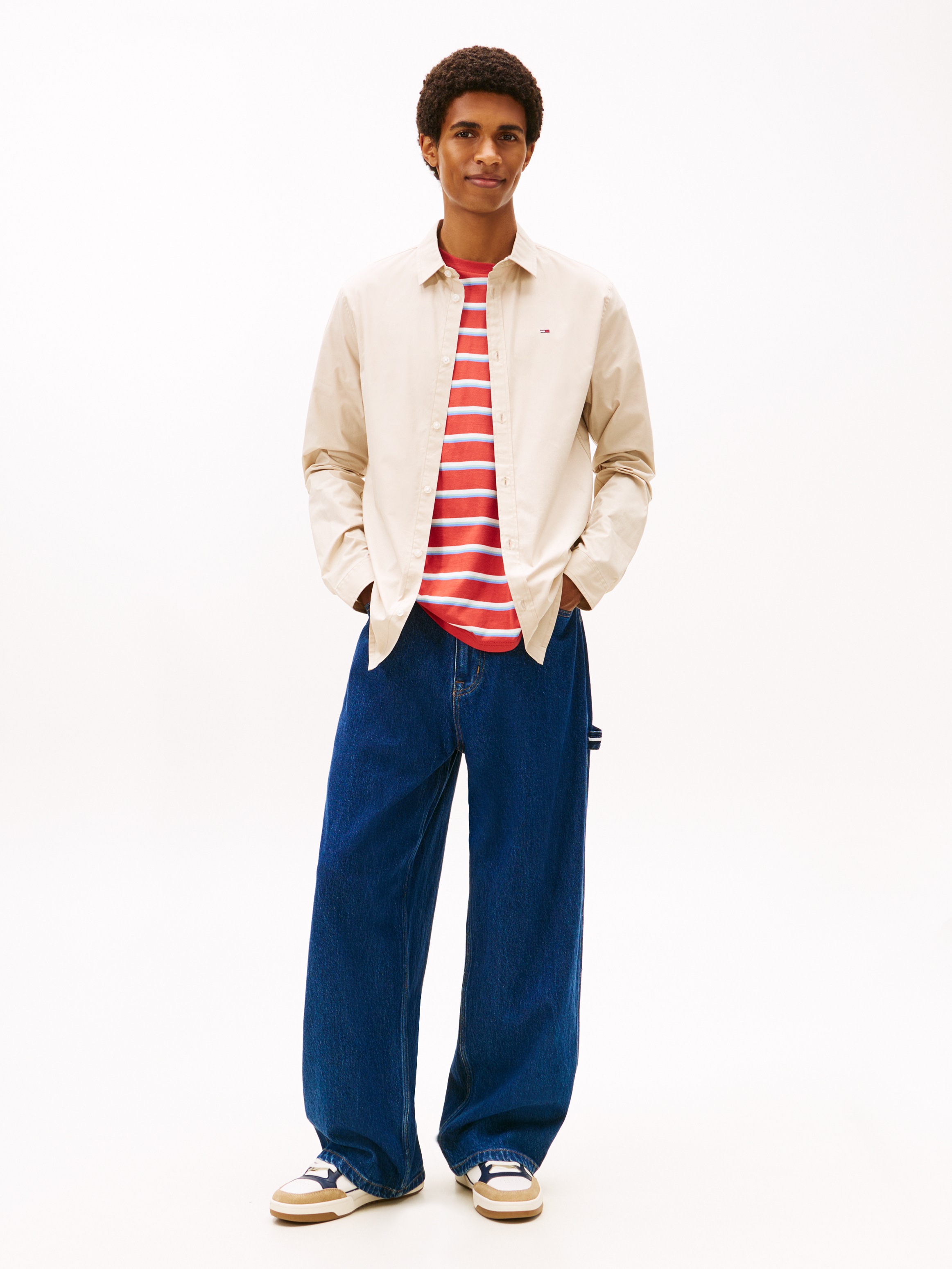 Thumbnail - Tommy Jeans Langarmhemd "Sabim Stretch Hemd Shirt" Stretch Hemd, Premium, Slim Fit, mit Elasthan