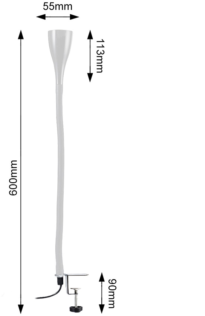 B.K.Licht LED Klemmleuchte »Sirius«, 1 flammig, Leuchtmittel GU10 | Leuchtmittel wechselbar, LED Tischleuchte dimmbar Schreibtisch Büroleuchte Nachttisch-Lampe