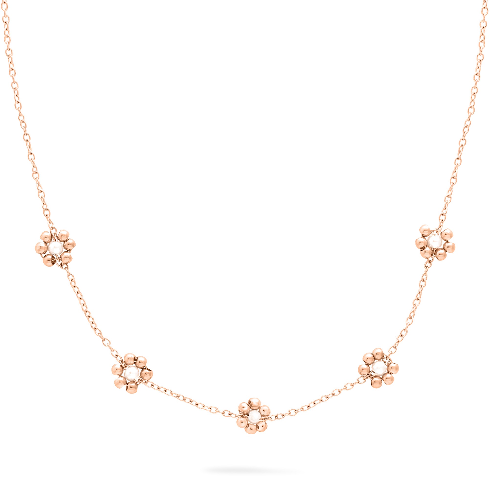 s.Oliver Kette mit Anhänger »Flower, Blüten-Design« mit Perle (imitiert)
