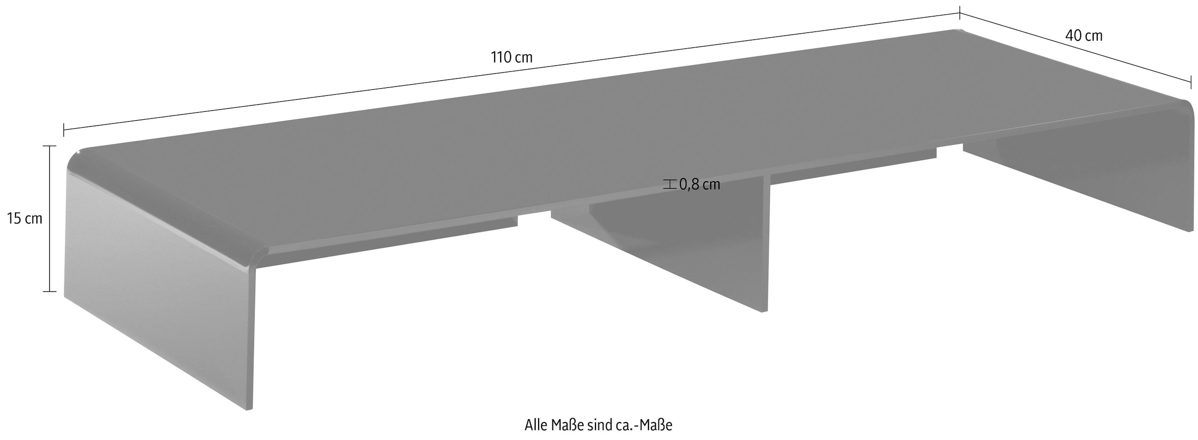 Places of Style TV-Bank »Remus«, aus Acrylglas in drei Farben und drei Breiten, Fernsehtisch