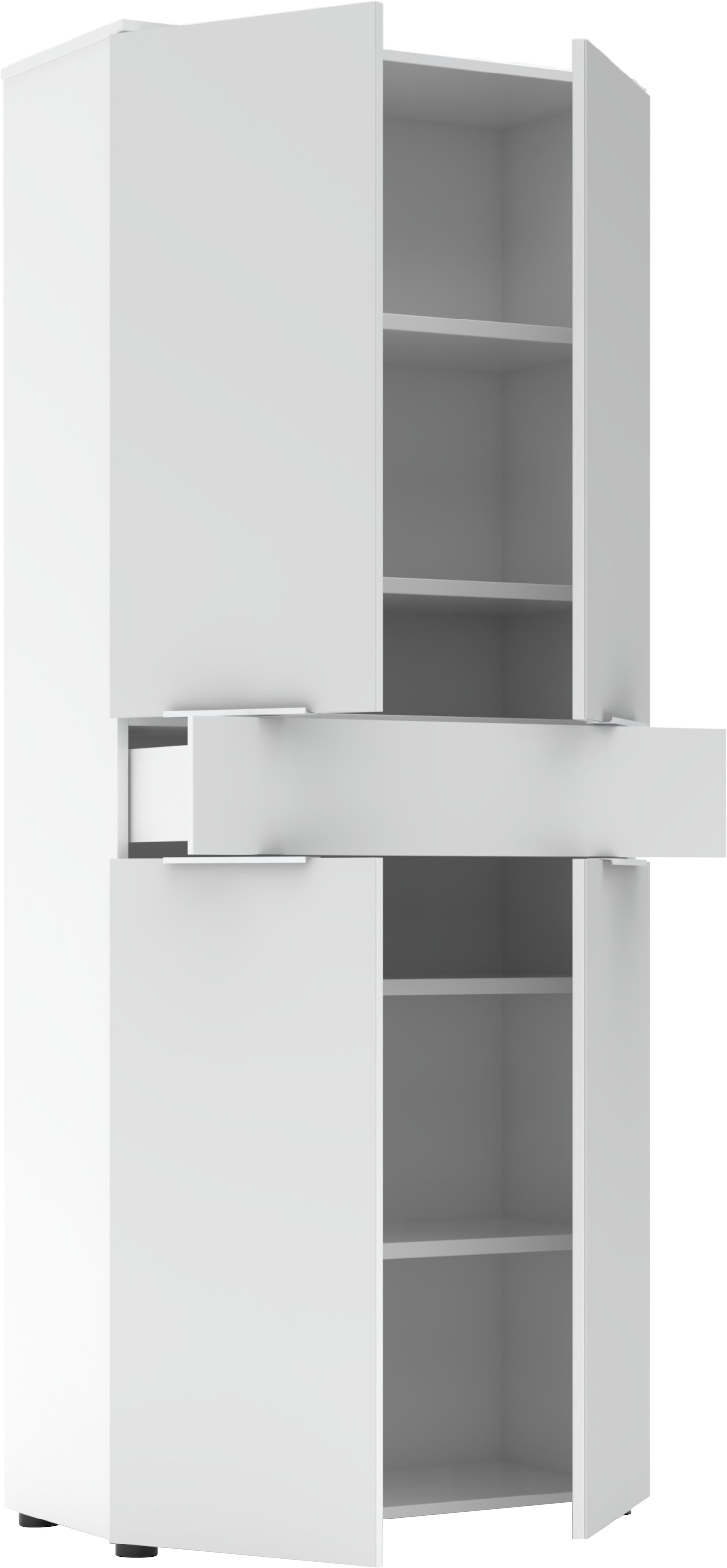 Innostyle Aktenschrank »Büroschrank Santorin, 80/198/38 cm ( B/H/T)« 1 Stk. tlg. 4 türig, 1 Schubkasten, Softclose, Klarglas, ABS Schutzkante