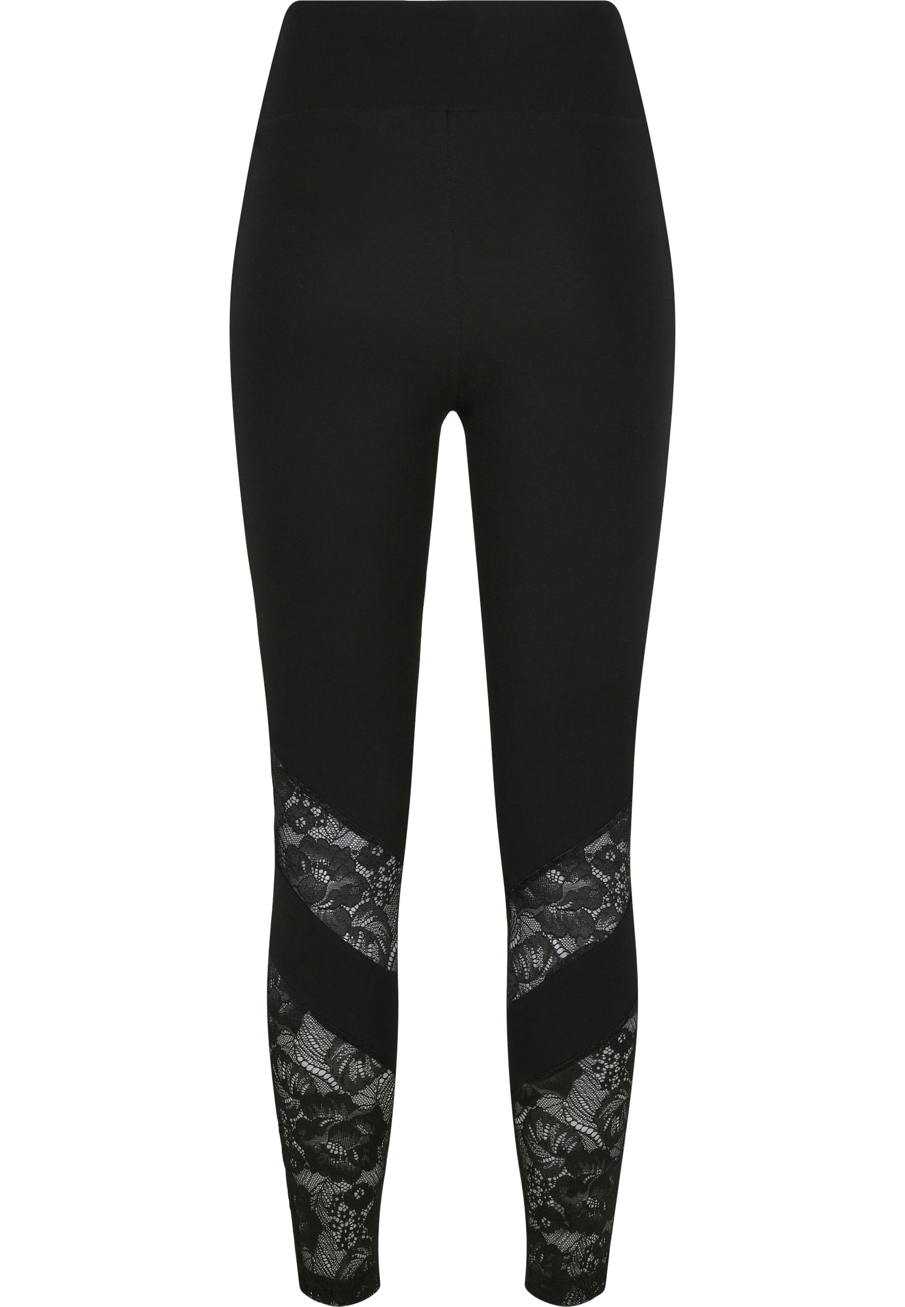 URBAN CLASSICS Leggings »Urban Classics Damen Ladies Highwaist Lace Inset Leggings«
