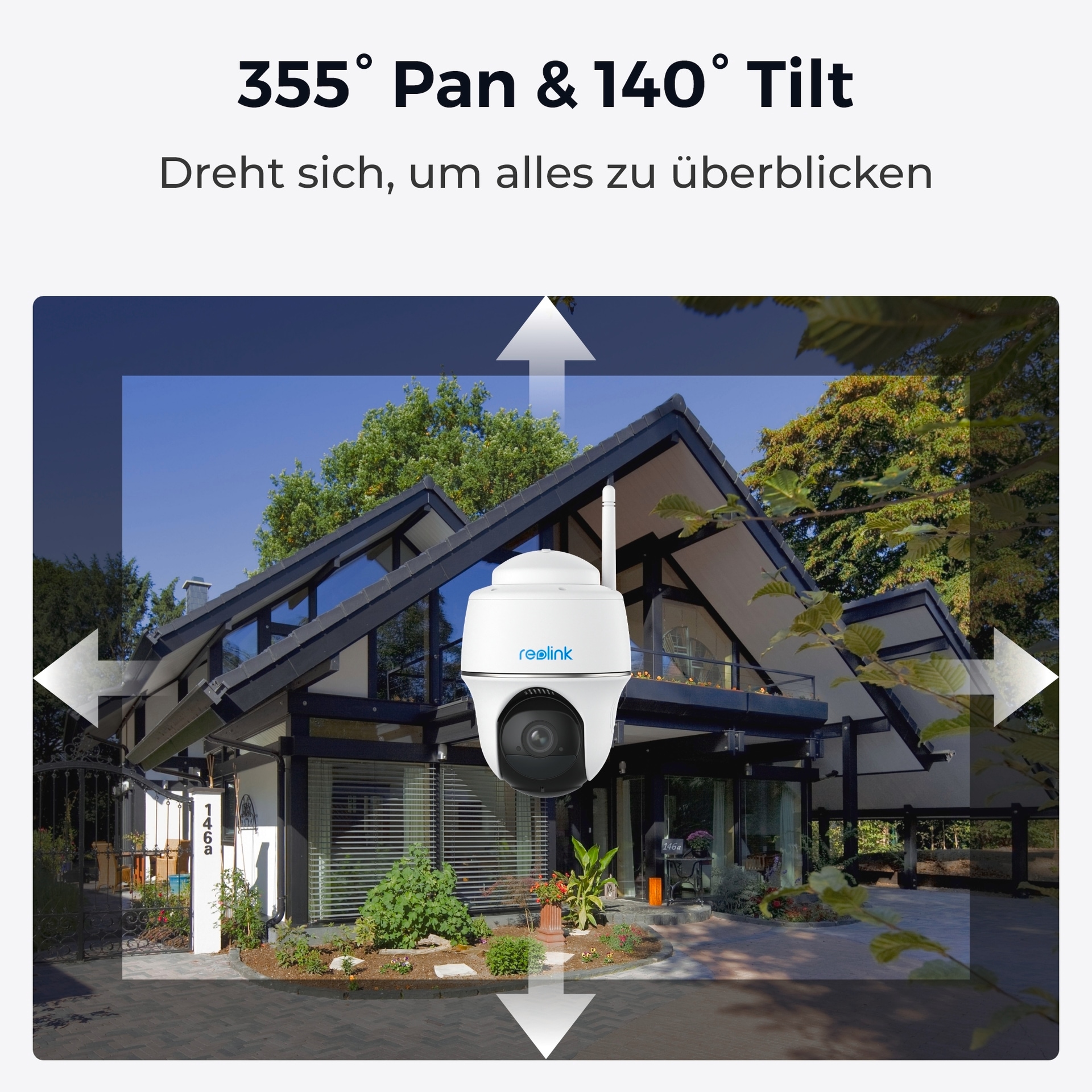 Reolink Überwachungskamera »Hub 1 + Argus Series B420 + Solarpanel«, Außenbereich