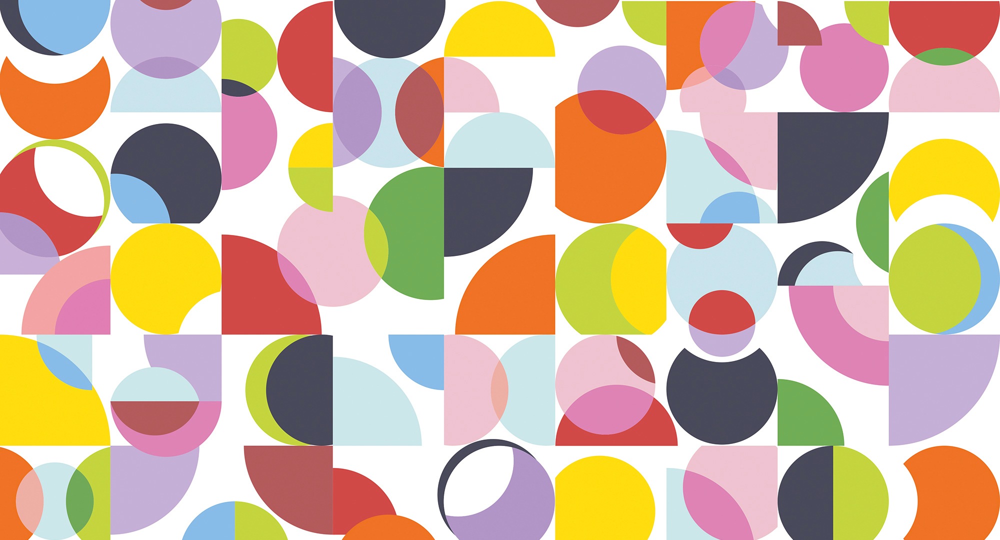 Architects Paper Fototapete "Atelier 47 Coloured Circles 1" geometrisch glatt Vlies, Wand, Schräge, Decke
