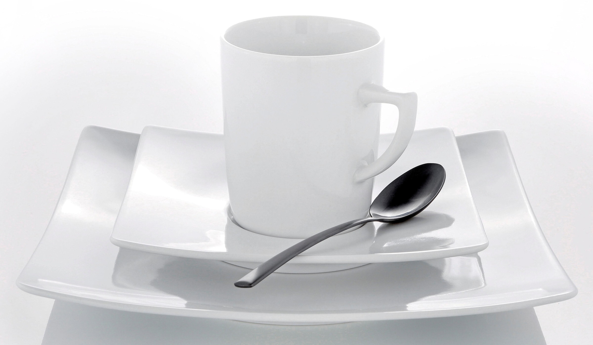 CreaTable Kombiservice »Geschirr-Set NEW ELEGANCE«, Personen), 6 Set, Service, 30 (Set, tlg., Kaffeeservice 6 für 30 Personen und im für | BAUR Teile, Tafelservice weiß