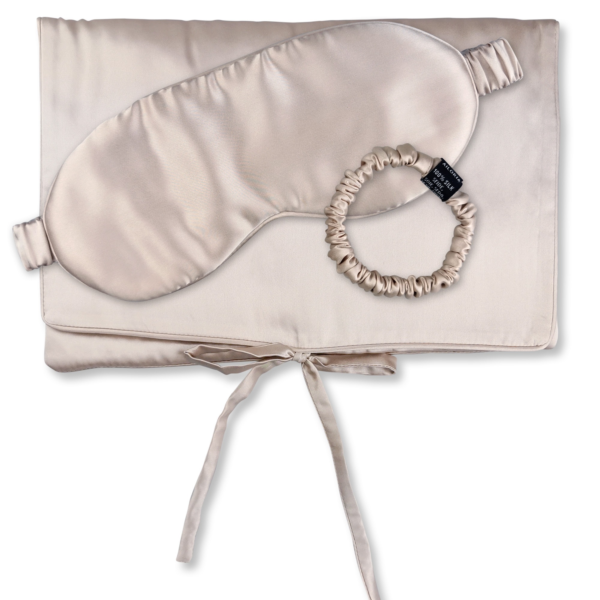 AILORIA Seidentuch "Tasche, Schlafmaske & Scrunchie S TRAVEL SET BEAUTY S"