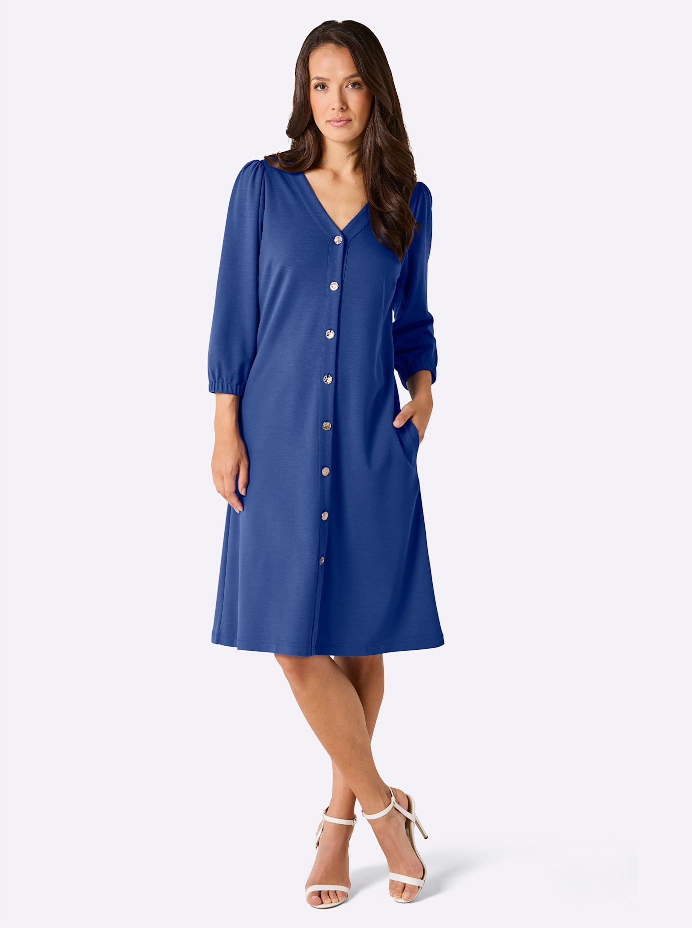 CREATION L PREMIUM Sommerkleid "Seiden-Viskose-Mix-Kleid" günstig online kaufen