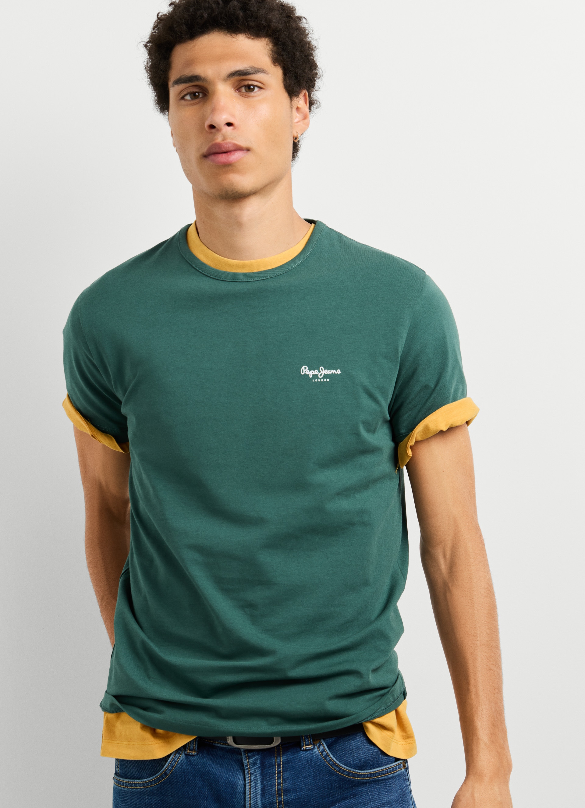 Pepe Jeans T-Shirt "ORIGINAL BASIC 3N" Rundhals mit kleinem Logodruck