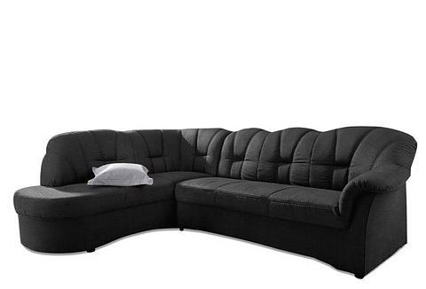 DOMO collection Ecksofa »Papenburg, zeitlose Rückensteppung, elegante Armlehne, L-Form«, mit Ottomane, wahlweise mit Bettfunktion