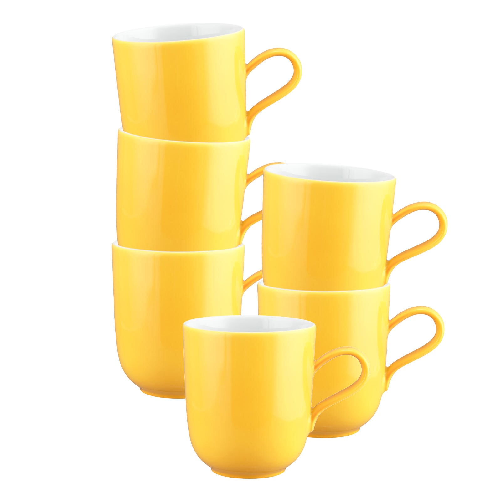 Seltmann Weiden Becher "Henkelbecher Liberty Pure Colors 400 ml 6er Set" Spülmaschinenfest, Mikrowellensicher, Ofenfest