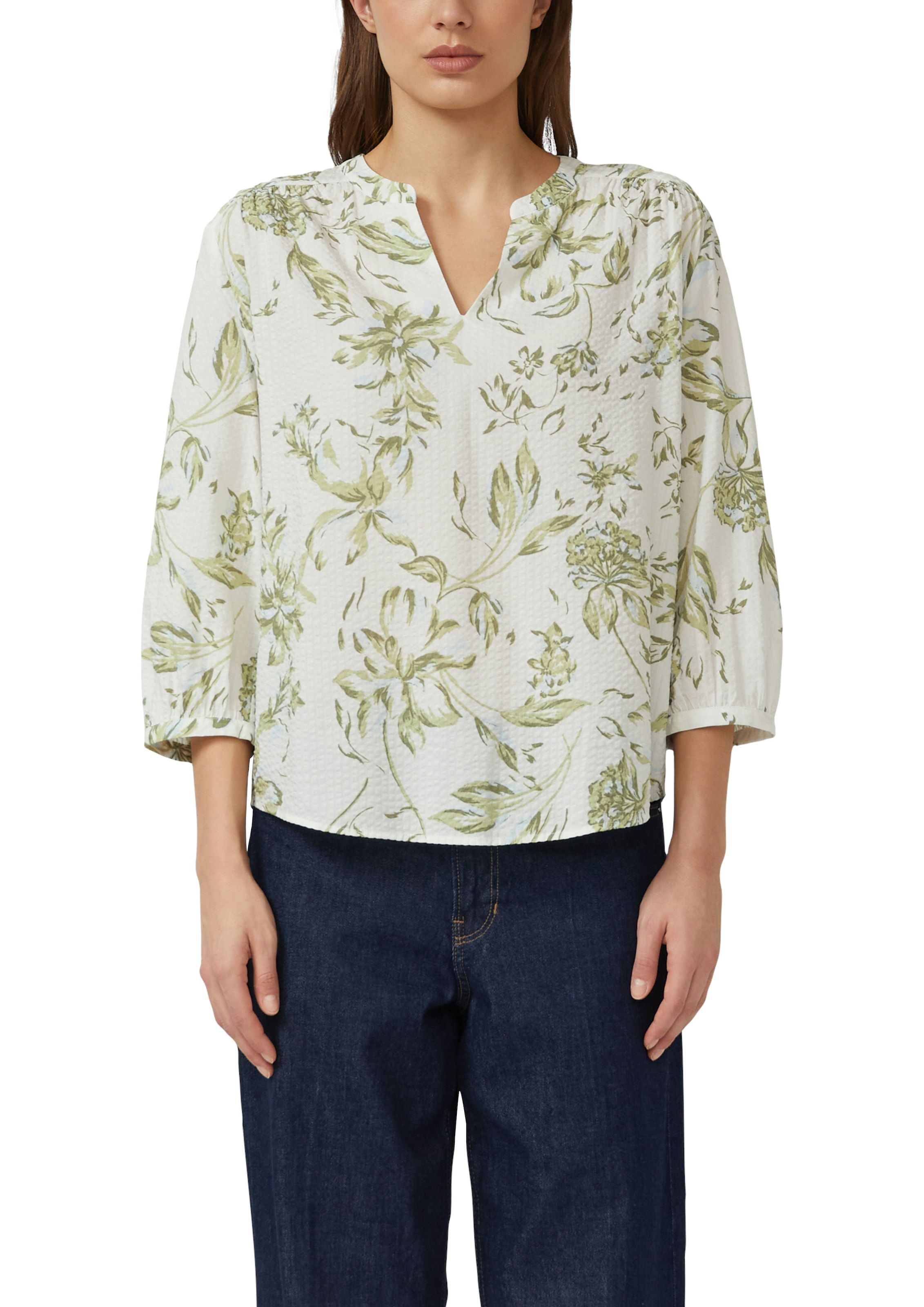 s.Oliver Druckbluse 3/4-Arm-Bluse mit Splitneck günstig online kaufen