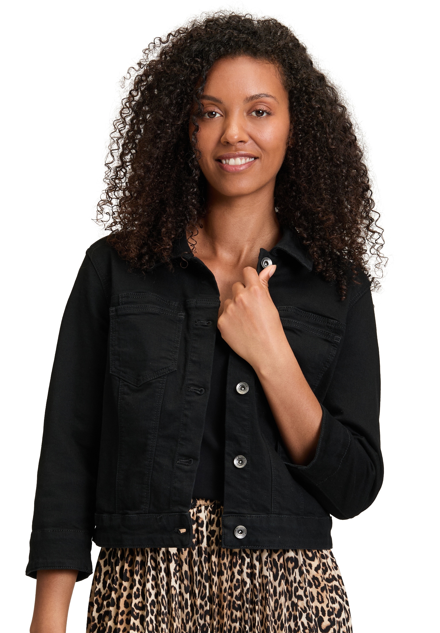 Betty Barclay Jackenblazer »Betty Barclay Jeansjacke mit 3/4 Arm«, Material