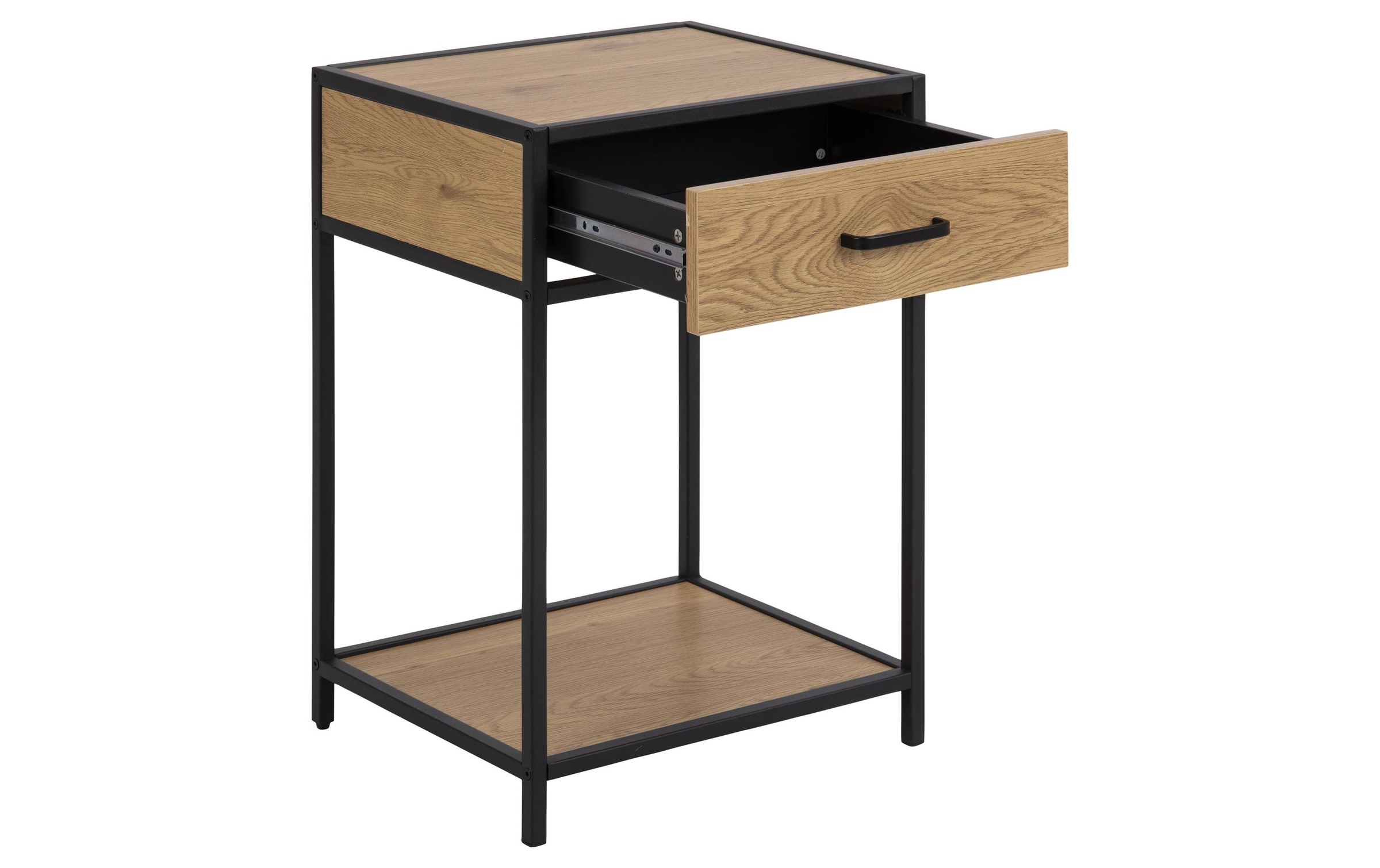 AC Design Nachttisch »Seaford 42 x 35 x 63 cm Nature/Schwarz«