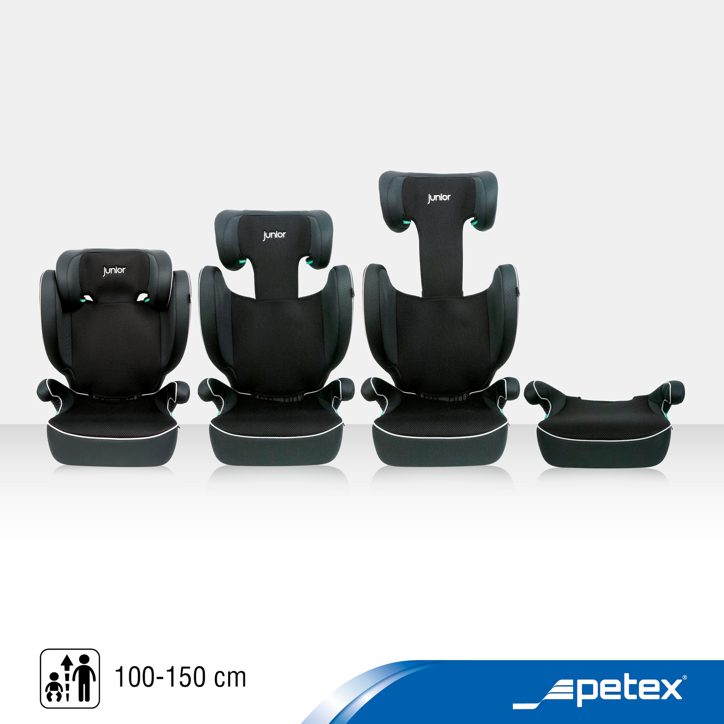 Petex Autokindersitz »Basic Plus, mit Isofix«, ISOFIX-Befestigung oder mit 3-Punkt-Gurt des PKW