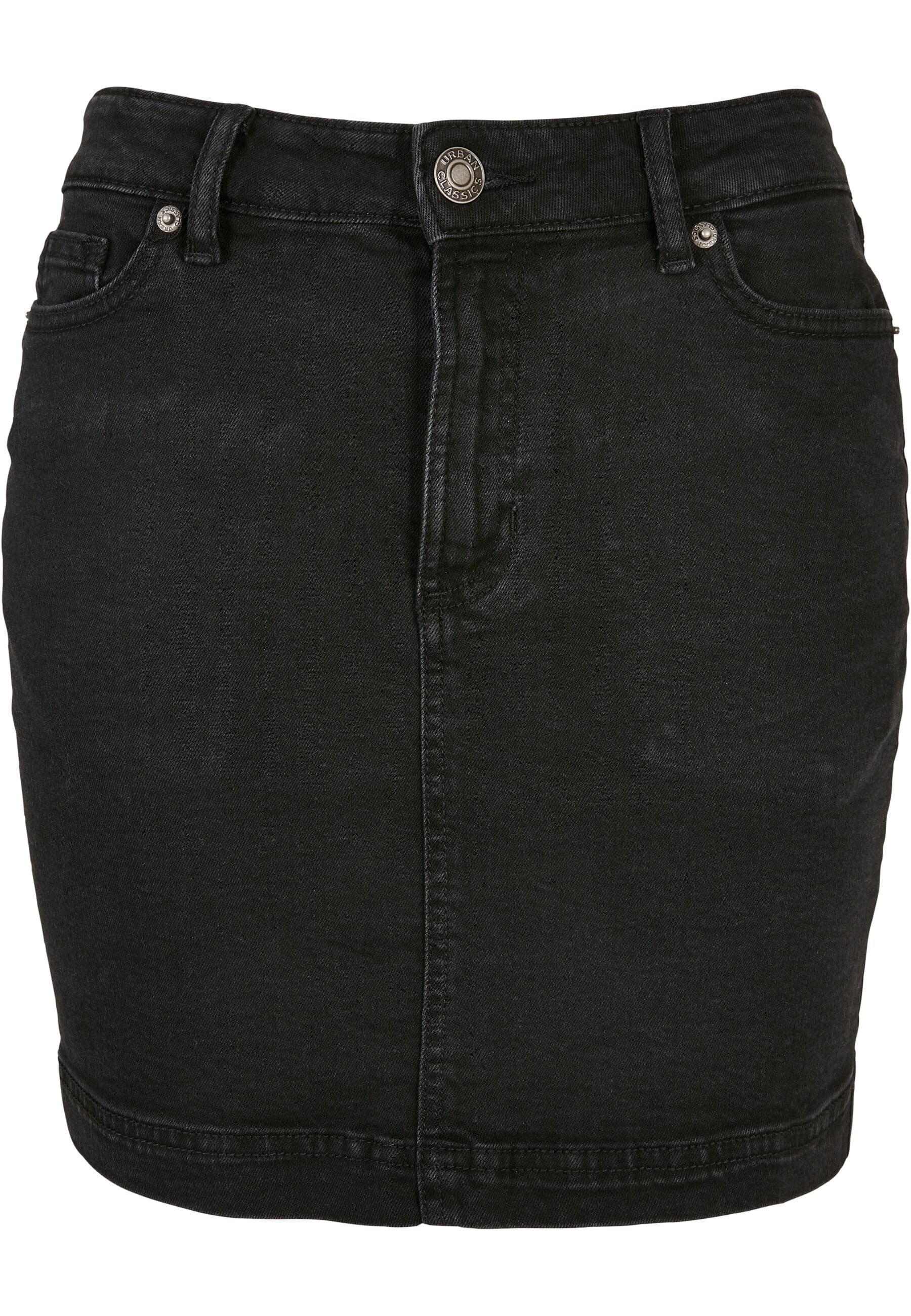 URBAN CLASSICS Jerseyrock "Urban Classics Damen Ladies Organic Stretch Denim Mini Skirt", (1 tlg.)