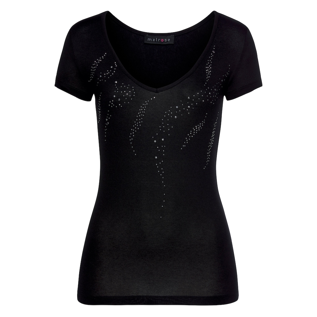 Melrose T-Shirt, mit Glitzersteinen