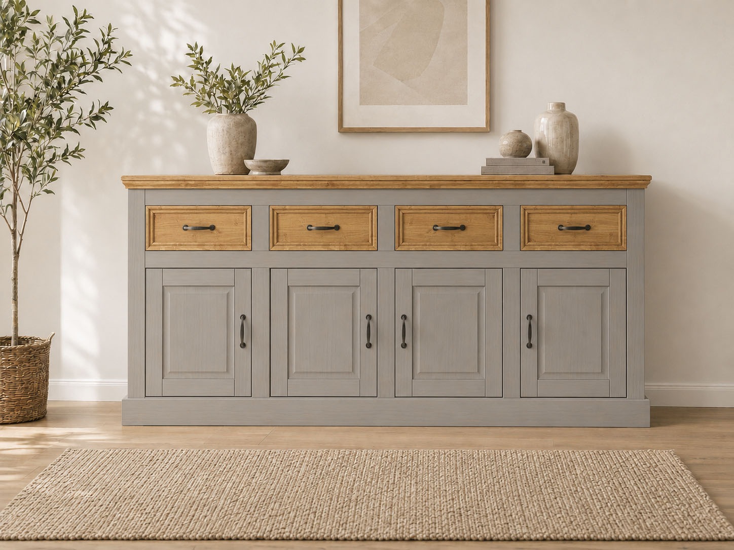 OTTO home Sideboard "Selma" Kommode mit 4 Türen und 4 Schubkästen