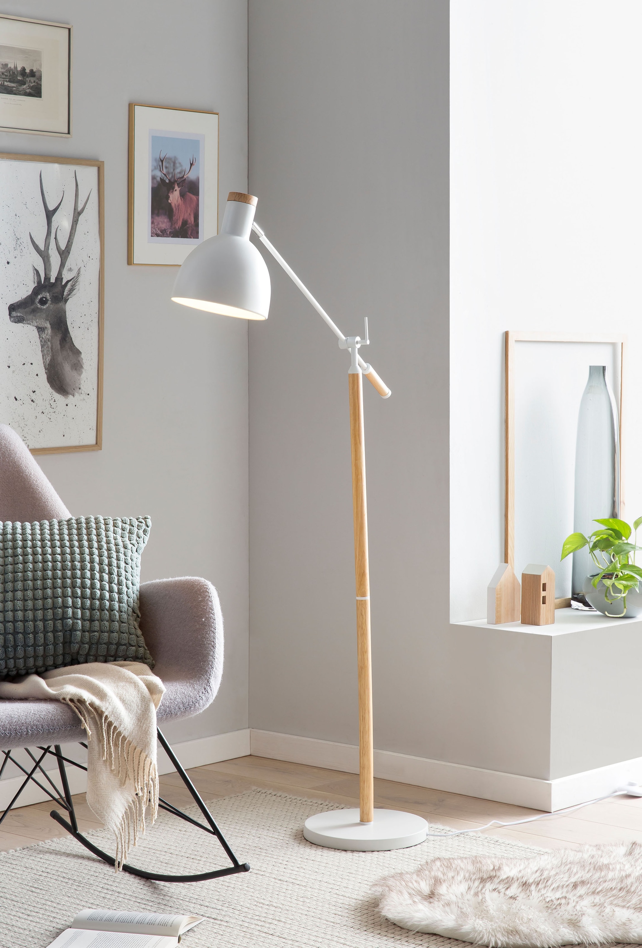 flammig-flammig, 1 SalesFever BAUR Holzdekor »Matilda«, Stehlampe Scandi-Stil im |