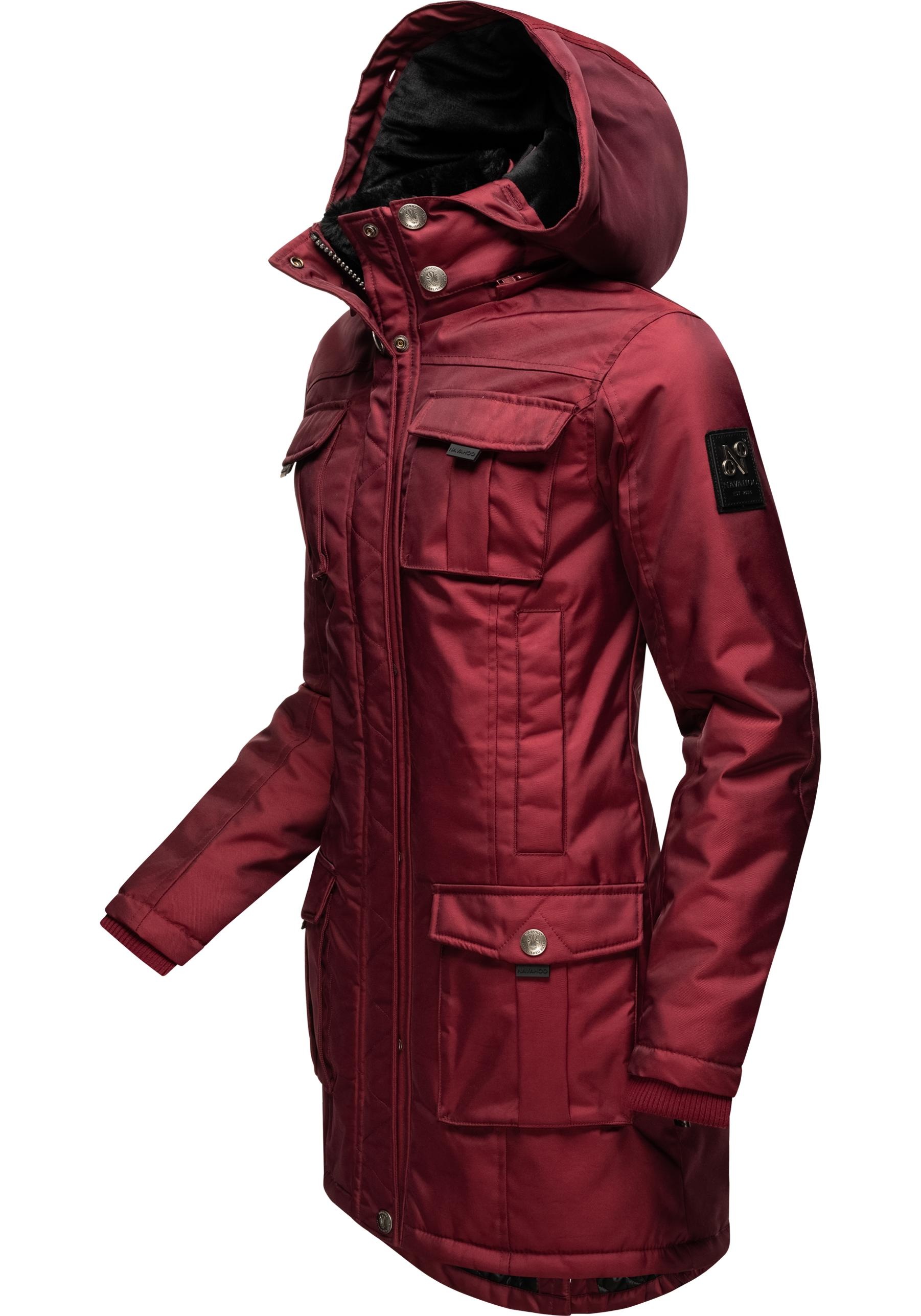 Navahoo Wintermantel »Tiniis«, Parka mit abnehmbarer Kapuze und extra Einkaufstasche