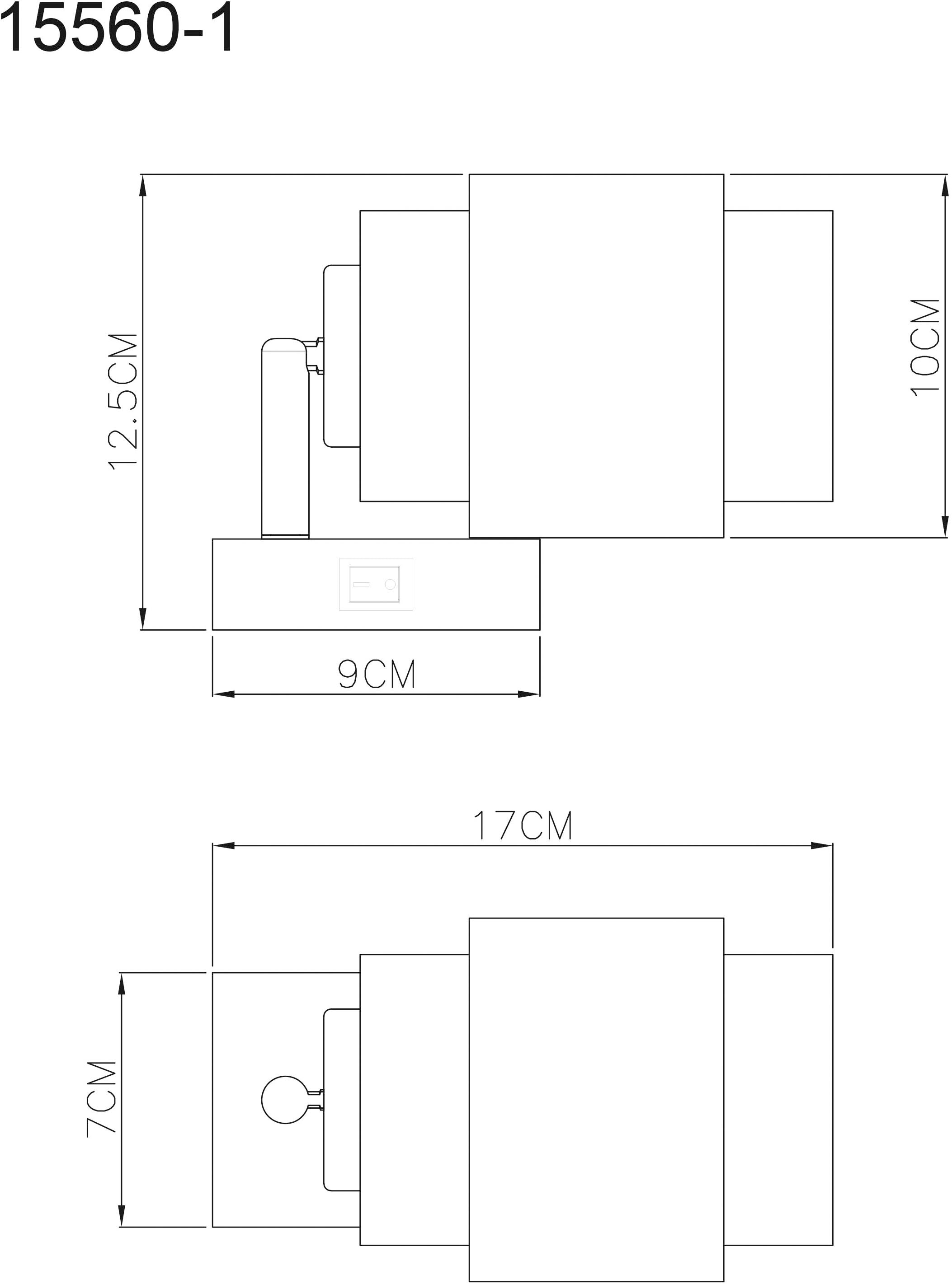 GLOBO LIGHTING Deckenstrahler »MILLEY« E27 1 Stk. Spot schwarz Glas rauchfarben Messingring Wandstrahler