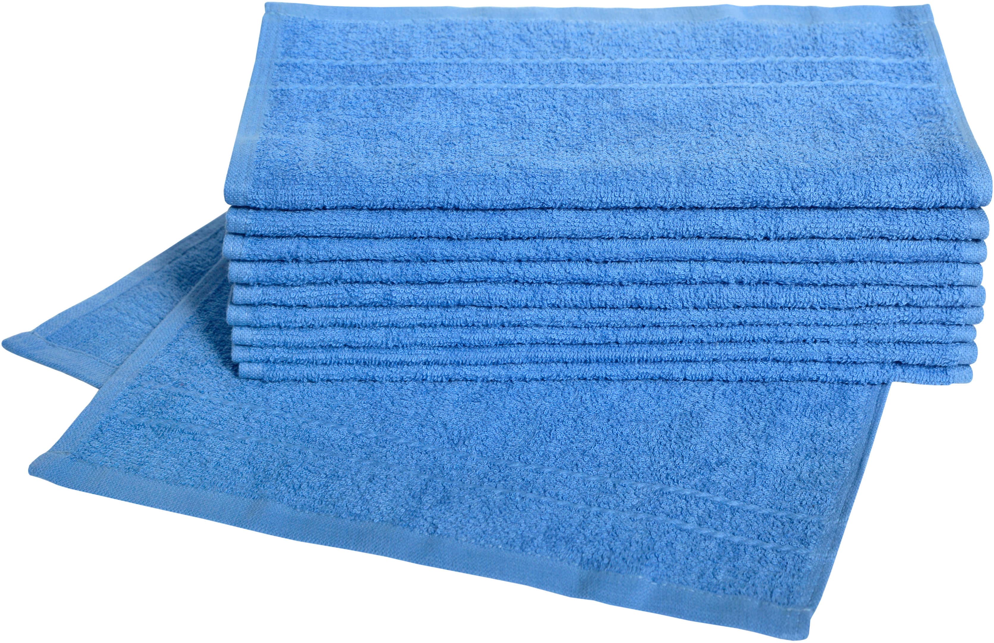 Gästehandtücher DYCKHOFF, B:30cm L:50cm, blau, Frottier, Obermaterial: 100% Baumwolle, Handtücher, "Kristall", mit Bordüren