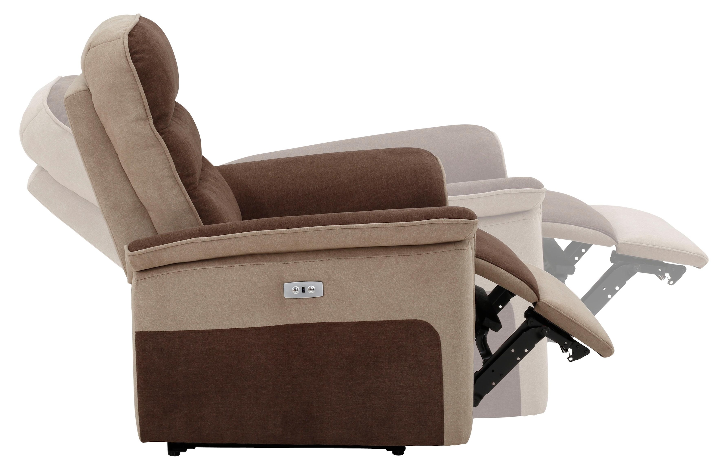 Home affaire Relaxsessel »Maldini, TV-Sessel«, mit elektrischer Relaxfunktion und USB-Steckeranschluss, Breite 109 cm