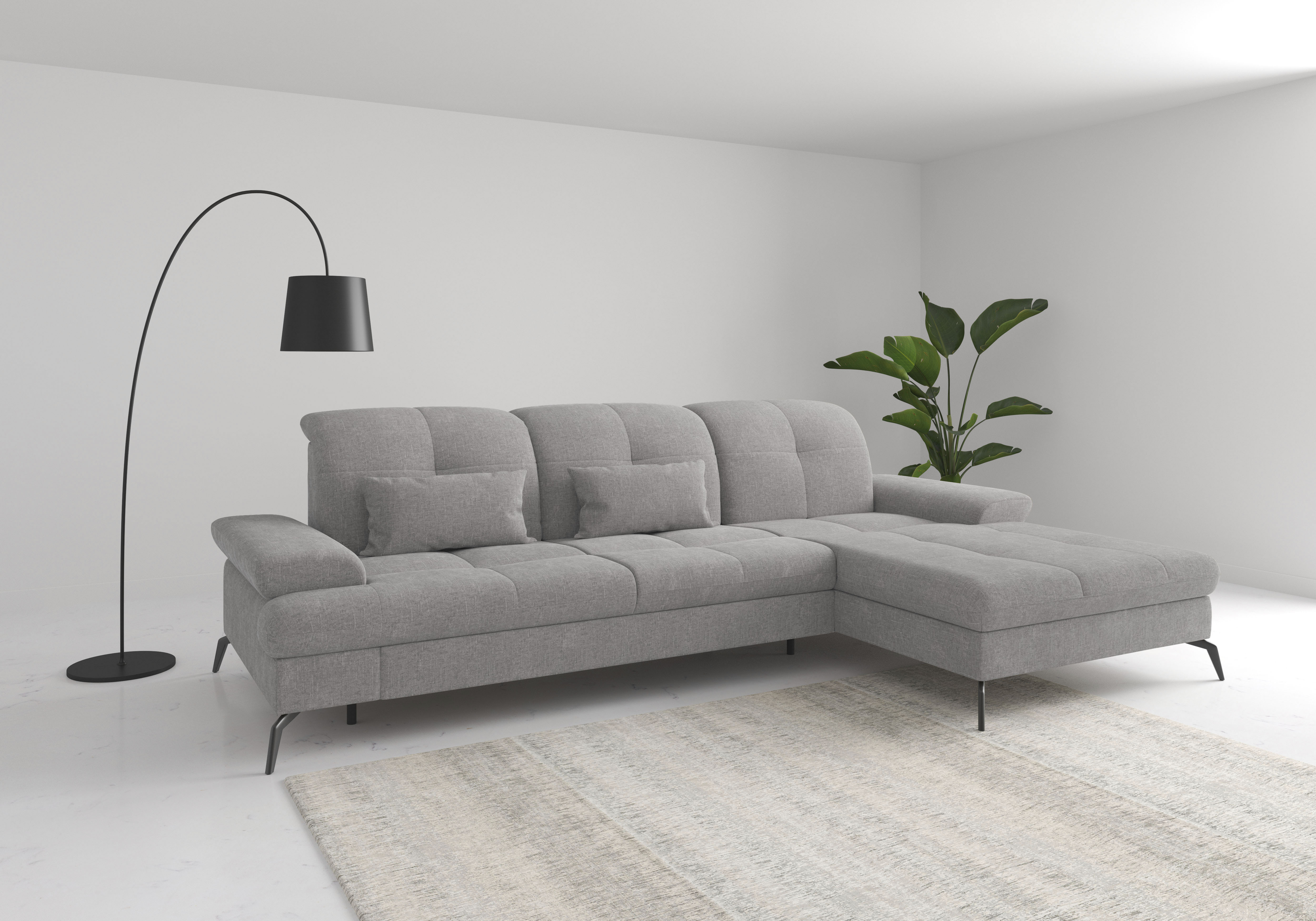 sit&more Ecksofa "Amica, L-Form, inkl. Sitztiefenverstellung & Armteilverstellung" wahlweise mit Schlaffunktion, Bettkasten und Kopfteilverstellung