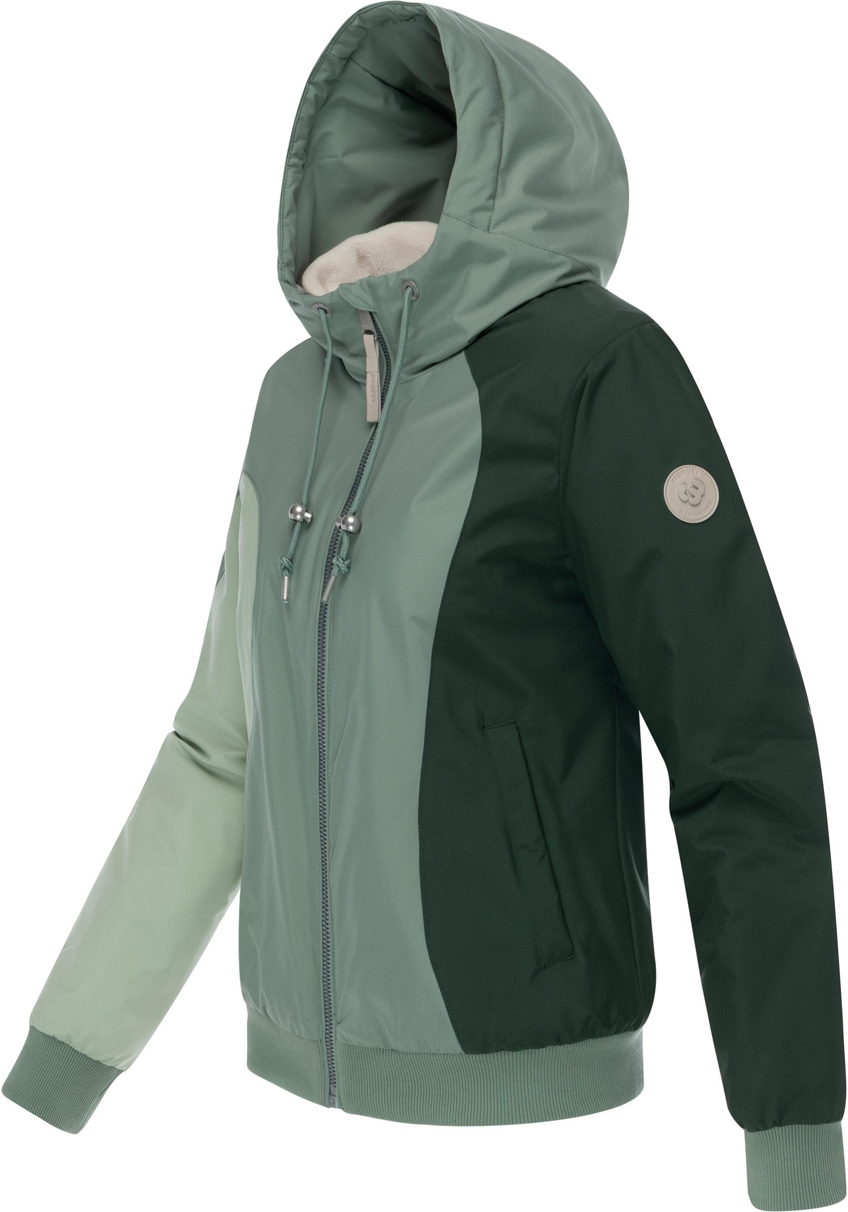 Ragwear Bomberjacke »Oggie Block Warm YOUMODO«, mit Kapuze, Wasserdichte Outdoorjacke mit Kapuze