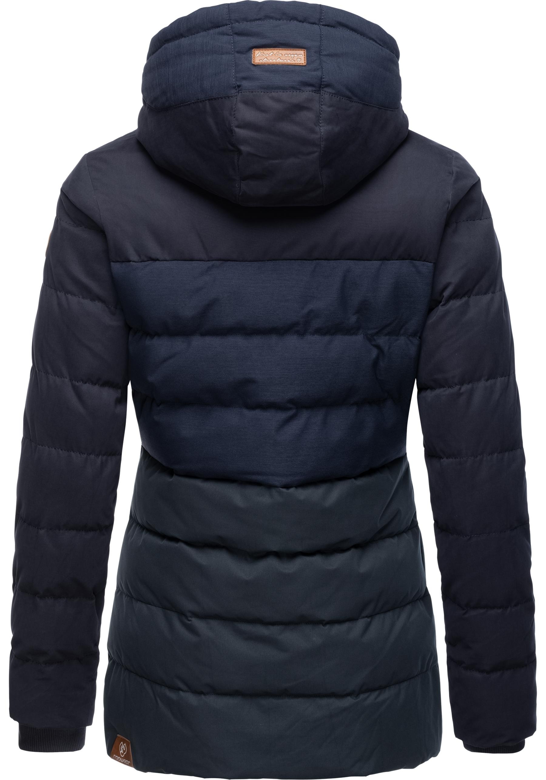 Ragwear Winterjacke »Quantic«, mit Kapuze, stylische Steppjacke mit Teddyfell-Kapuze