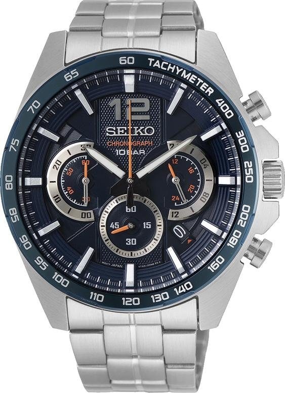 Seiko Chronograph »SSB345P1«, Armbanduhr, Quarzuhr, Herrenuhr, Datum, Stoppfunktion