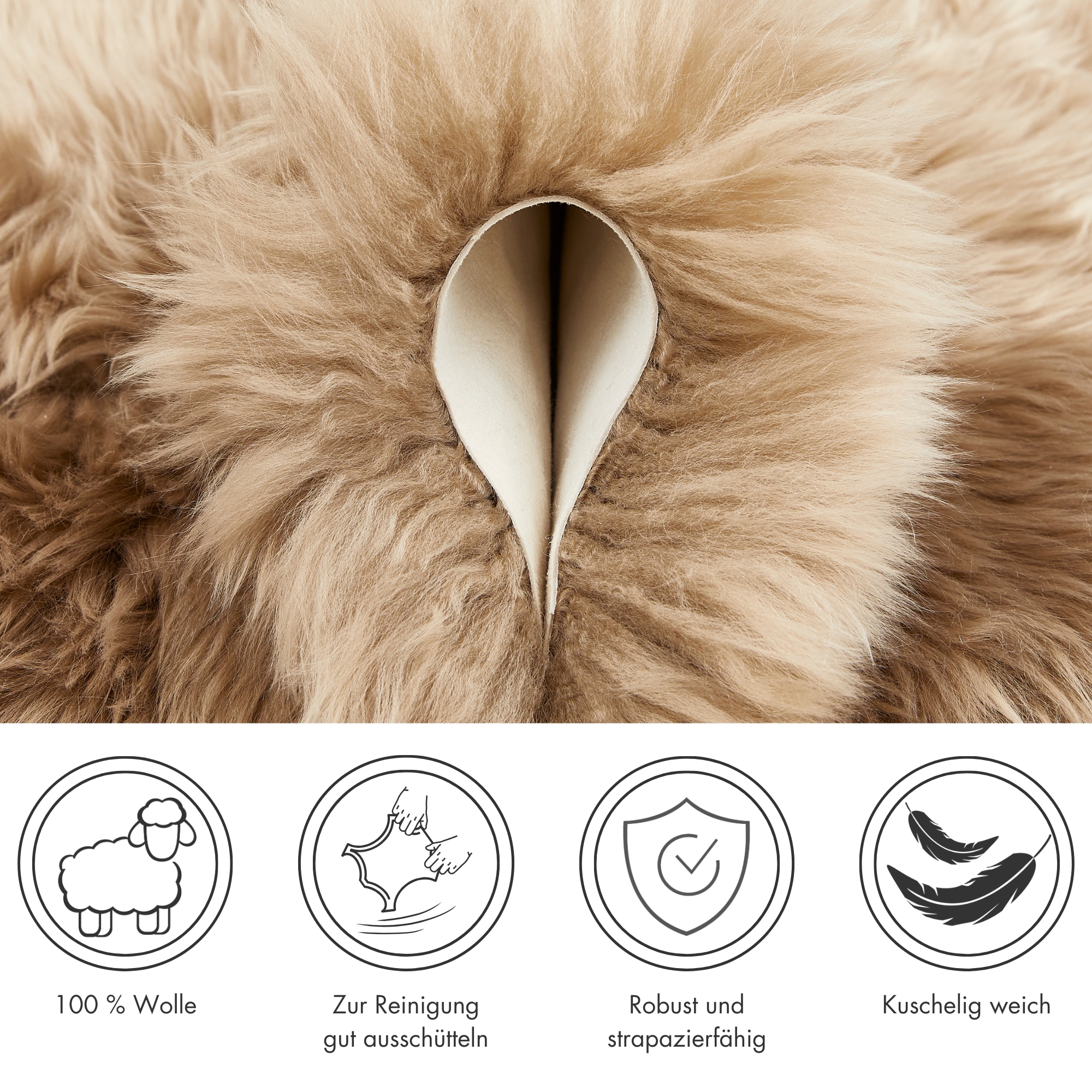 LUXOR living Fellteppich »Schaffell Namika«, fellförmig, 50 mm Höhe, echtes Lammfell, weich & flauschig, große Farbauswahl, in 2 Größen