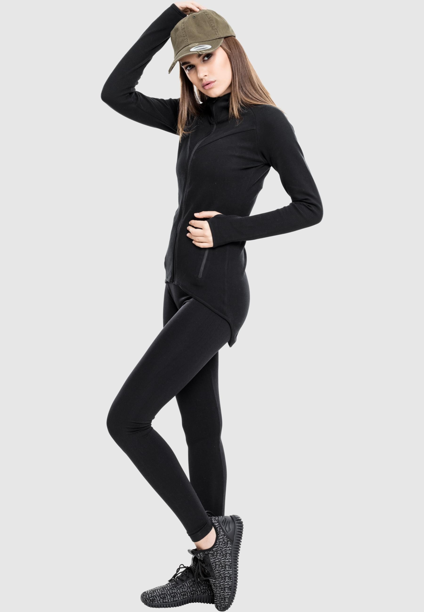 URBAN CLASSICS Sweatjacke »Urban Classics Damen Ladies Athletic Interlock Zip Hoody«