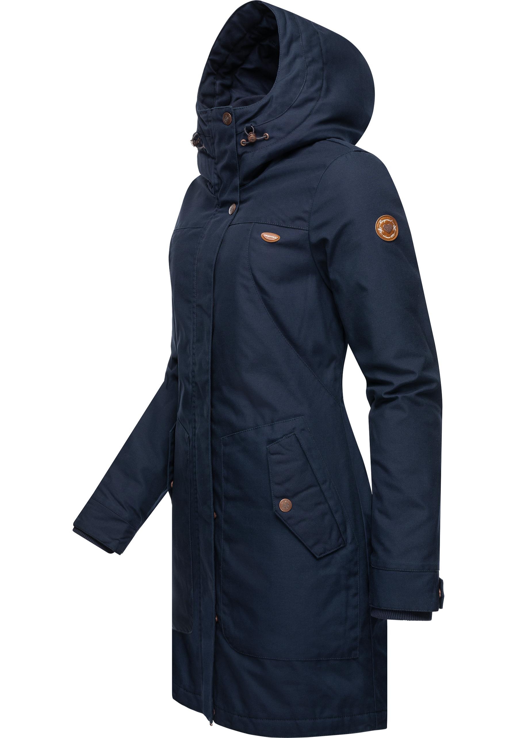 Ragwear Wintermantel »Jannisa«, stylischer Damen Winterparka mit Kapuze