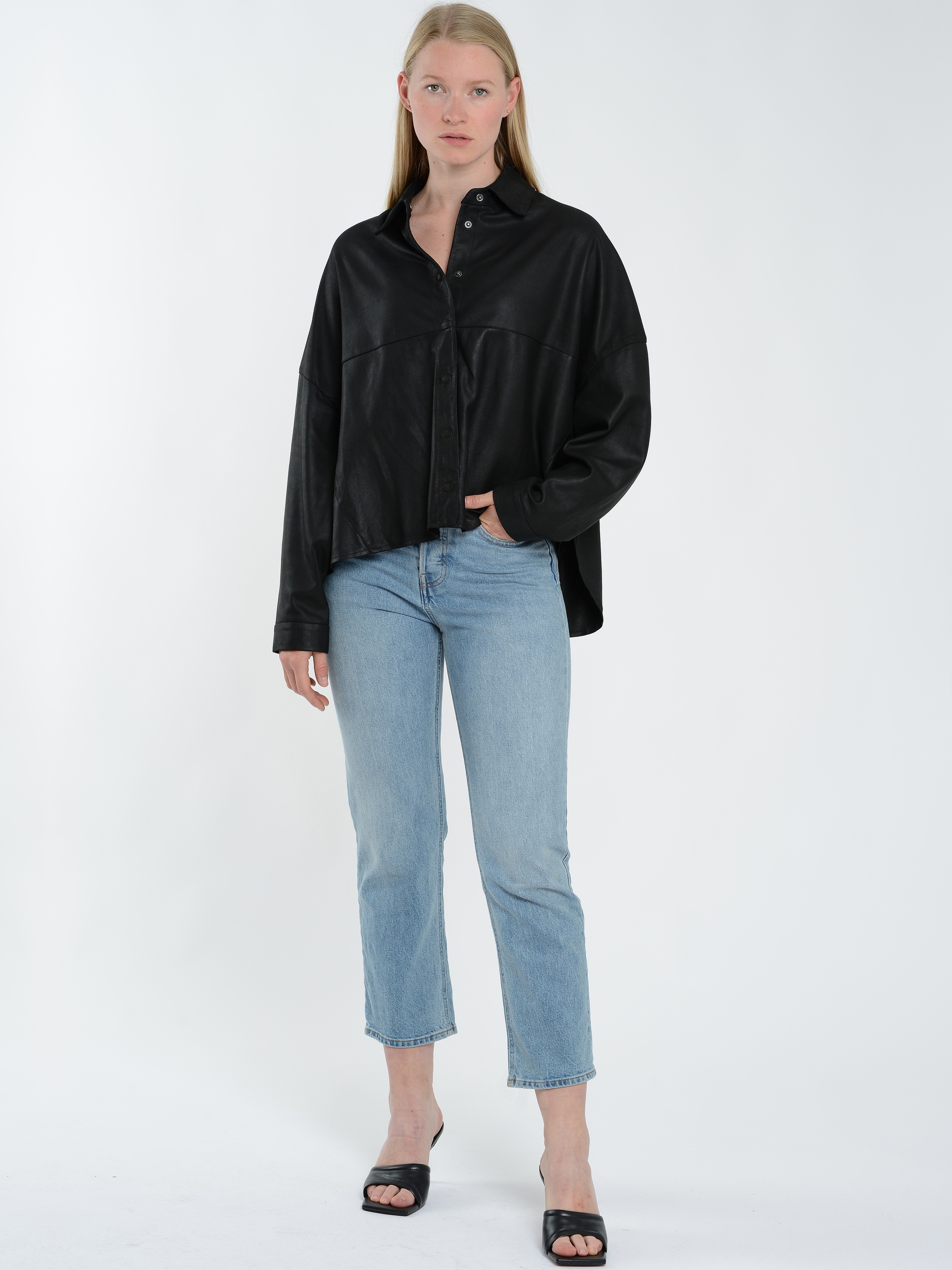 Jagger & Evans 42021277 Women's Leather Blouson Black Size L 3