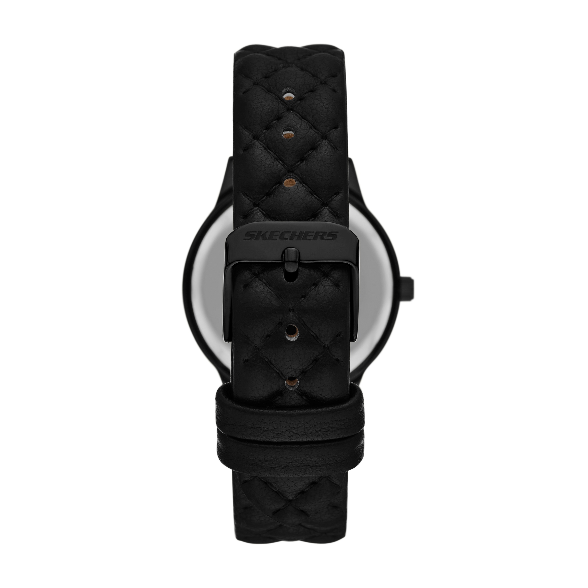 Skechers Quarzuhr »Camila« Armbanduhr, Lederarmband, analog, Glassteine