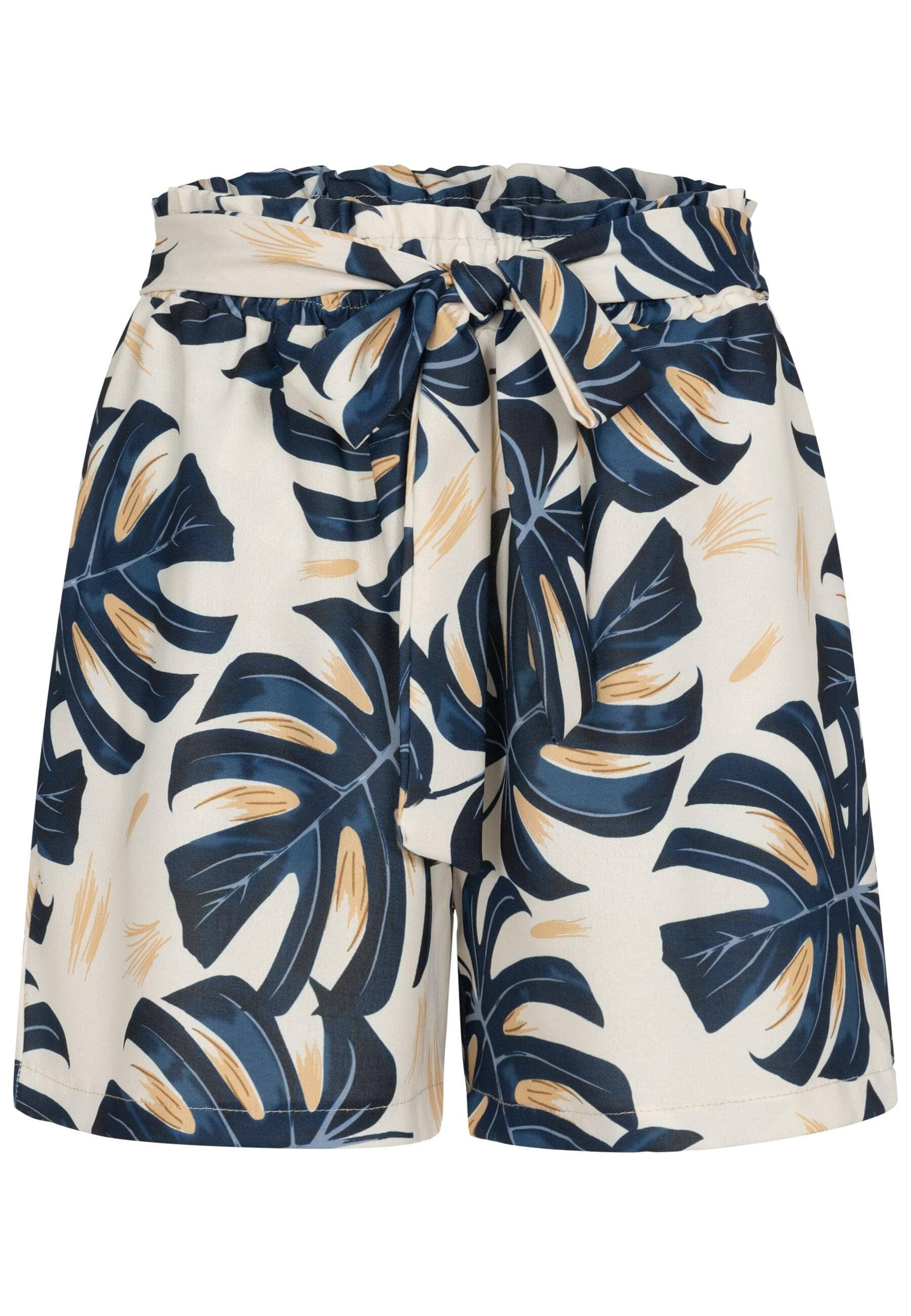 CLOUD 5IVE Shorts "CLOUD 5IVE Paperbag Shorts with tie belt and palm print" günstig online kaufen