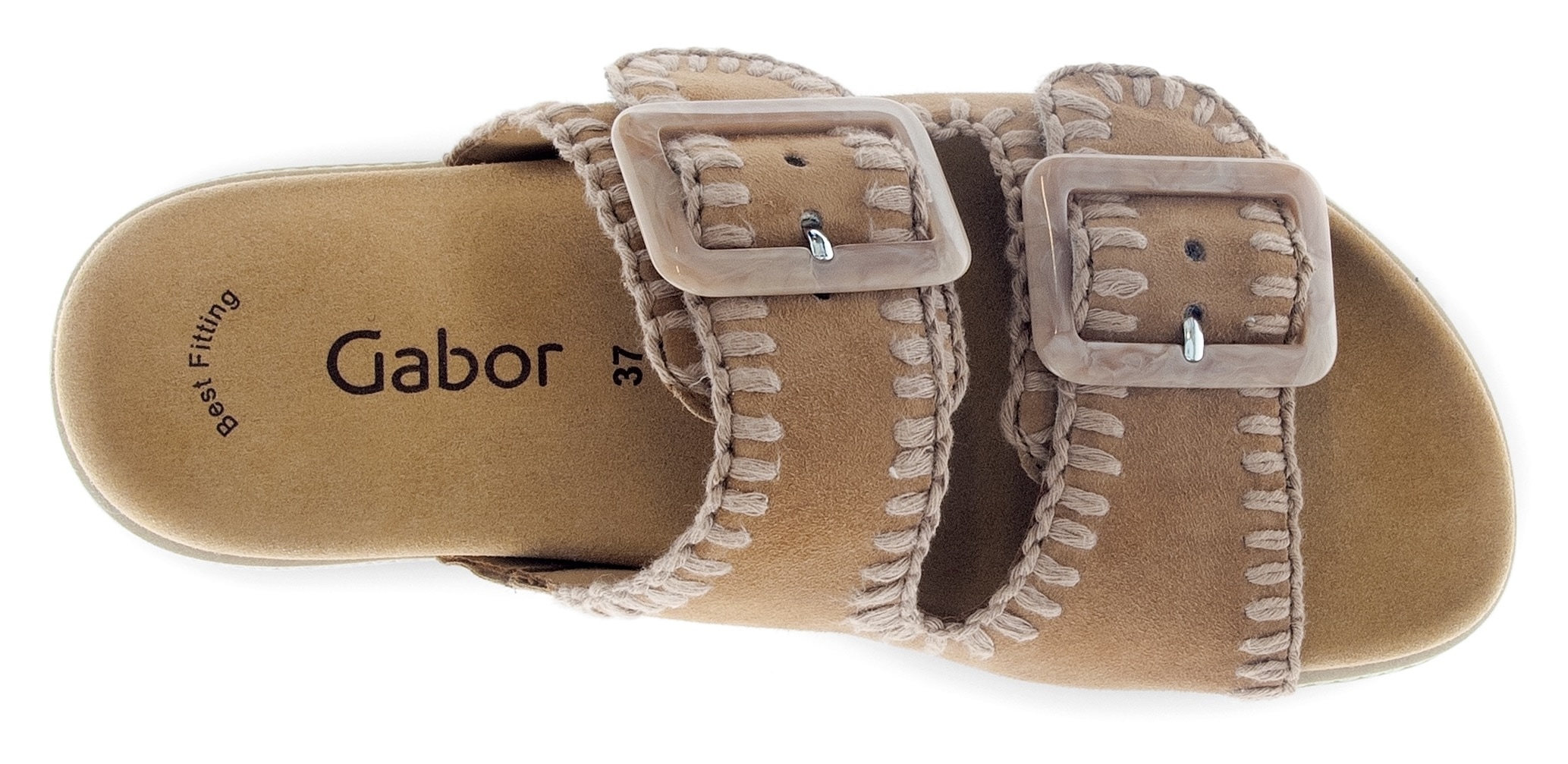Gabor Pantolette, Plateau, Bequemschuh, Sommerschuh mit praktischen Klettverschlüssen