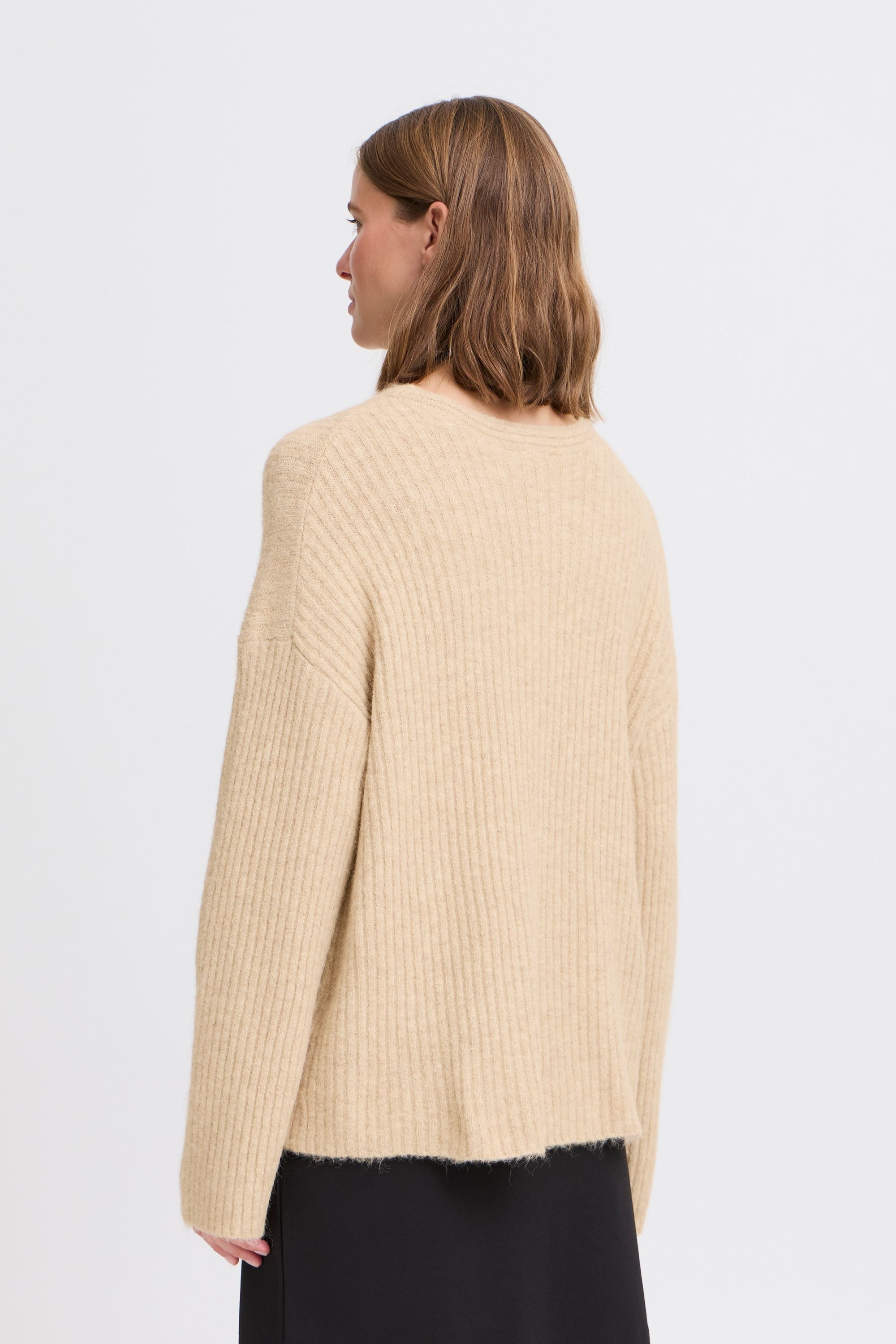b.young Strickfleece-Pullover »Strickpullover BYOMEA V-NECK JUMPER -«